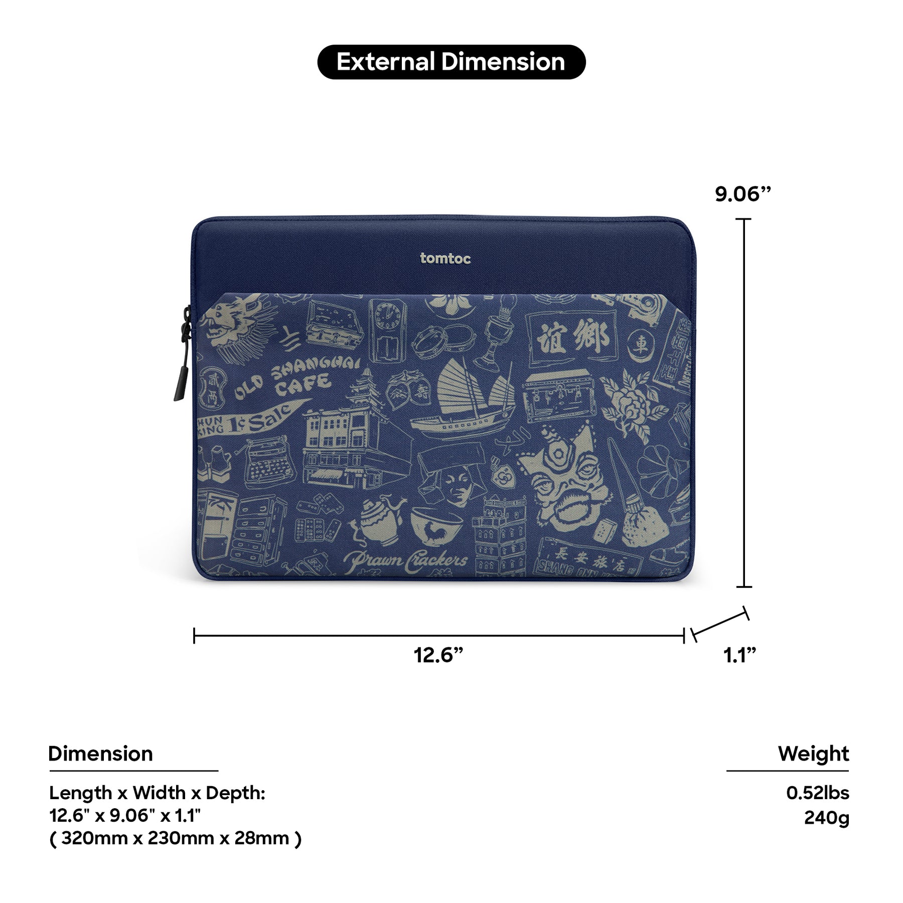 OCHM A18 Laptop Sleeve (Macbook) 13" - Blue
