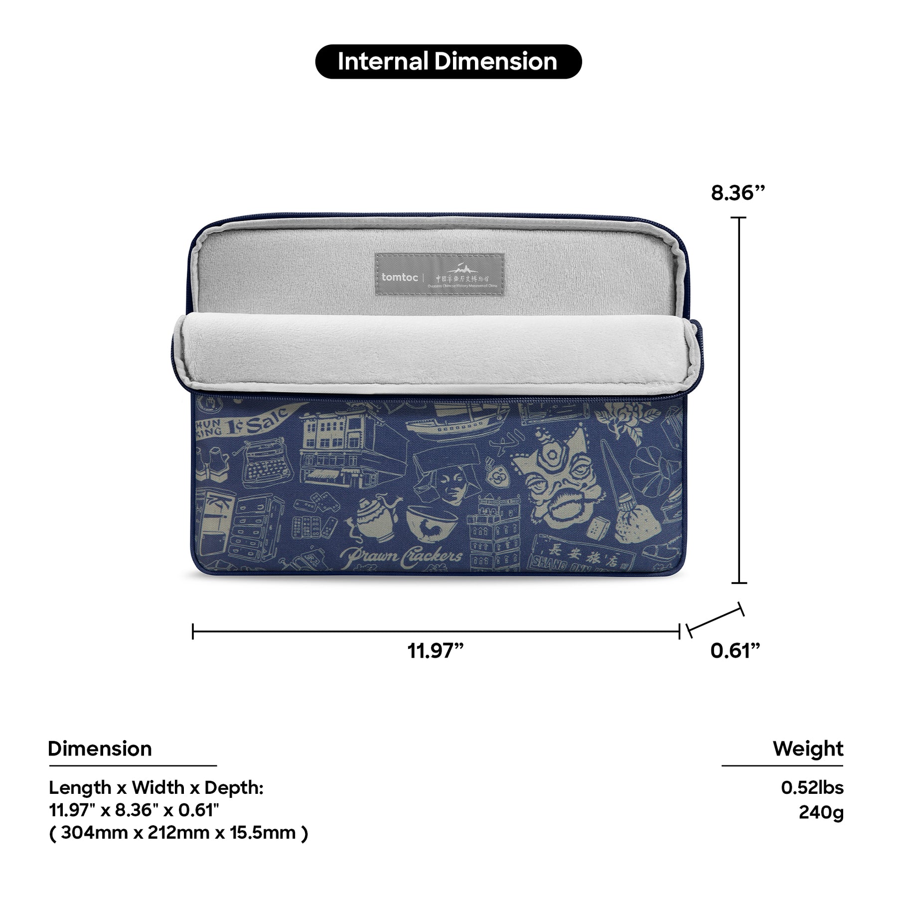OCHM A18 Laptop Sleeve (Macbook) 14" - Black