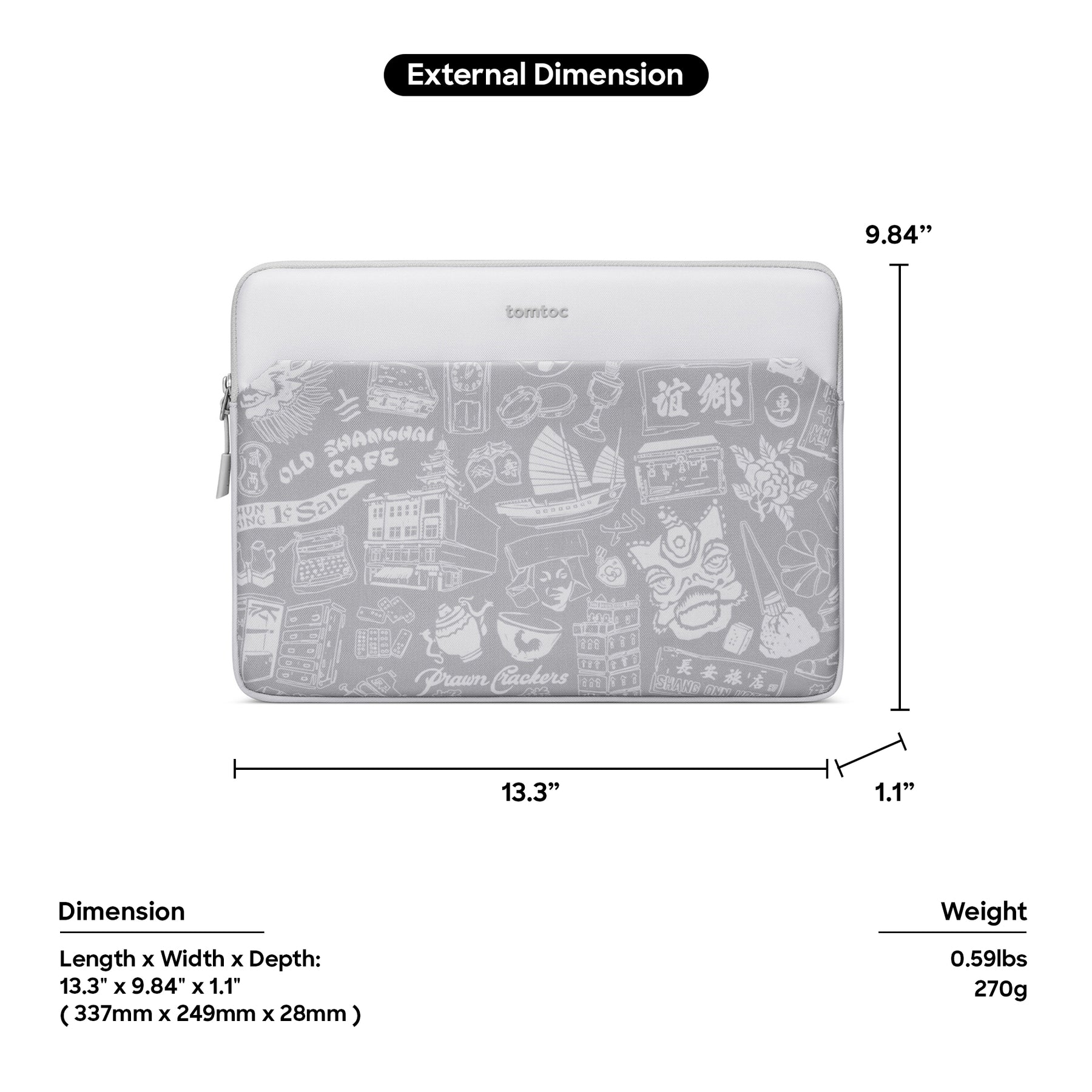 OCHM A18 Laptop Sleeve (Macbook) 14" - Black