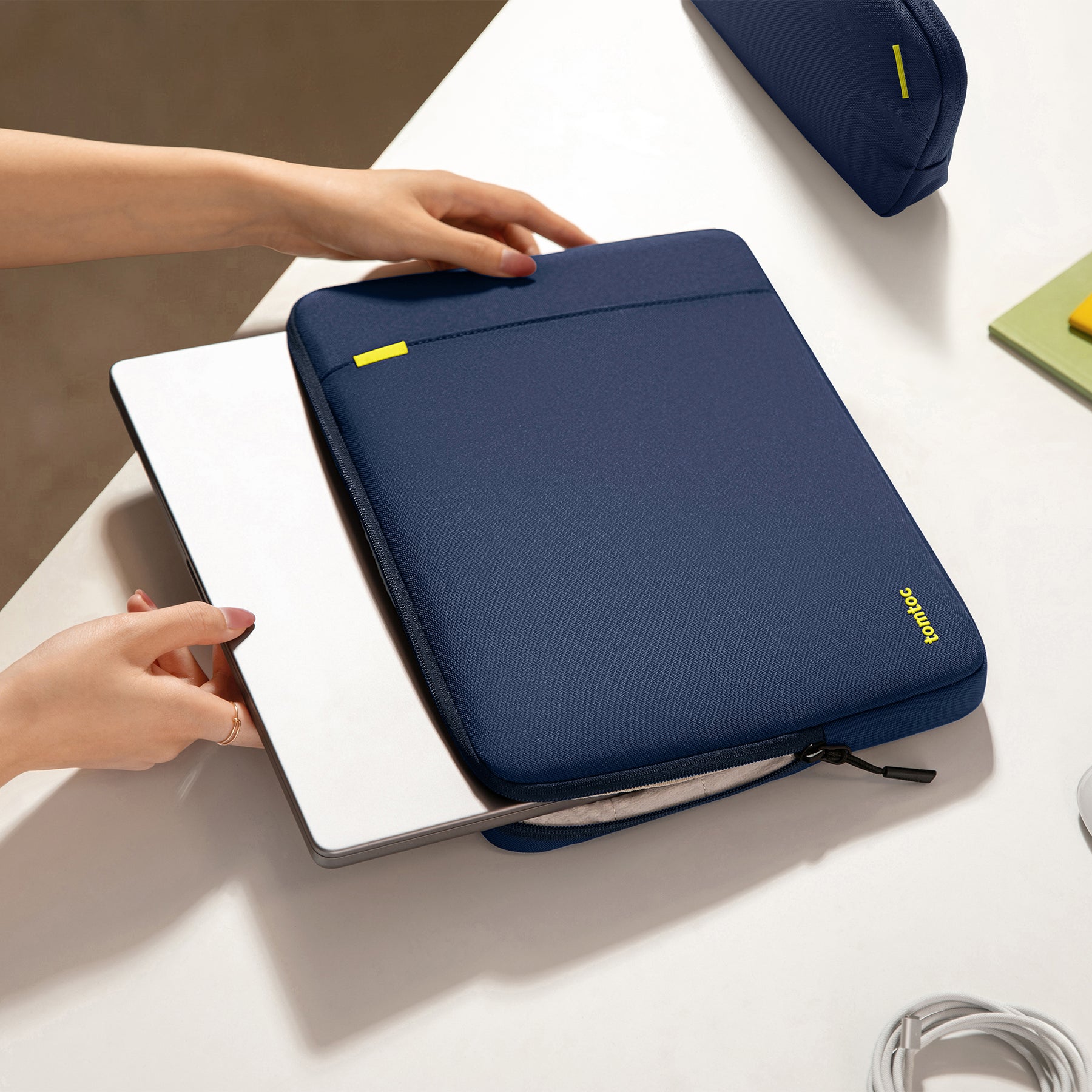 Defender A13 Laptop Sleeve & Pouch (Macbook) 13" - Navy Blue