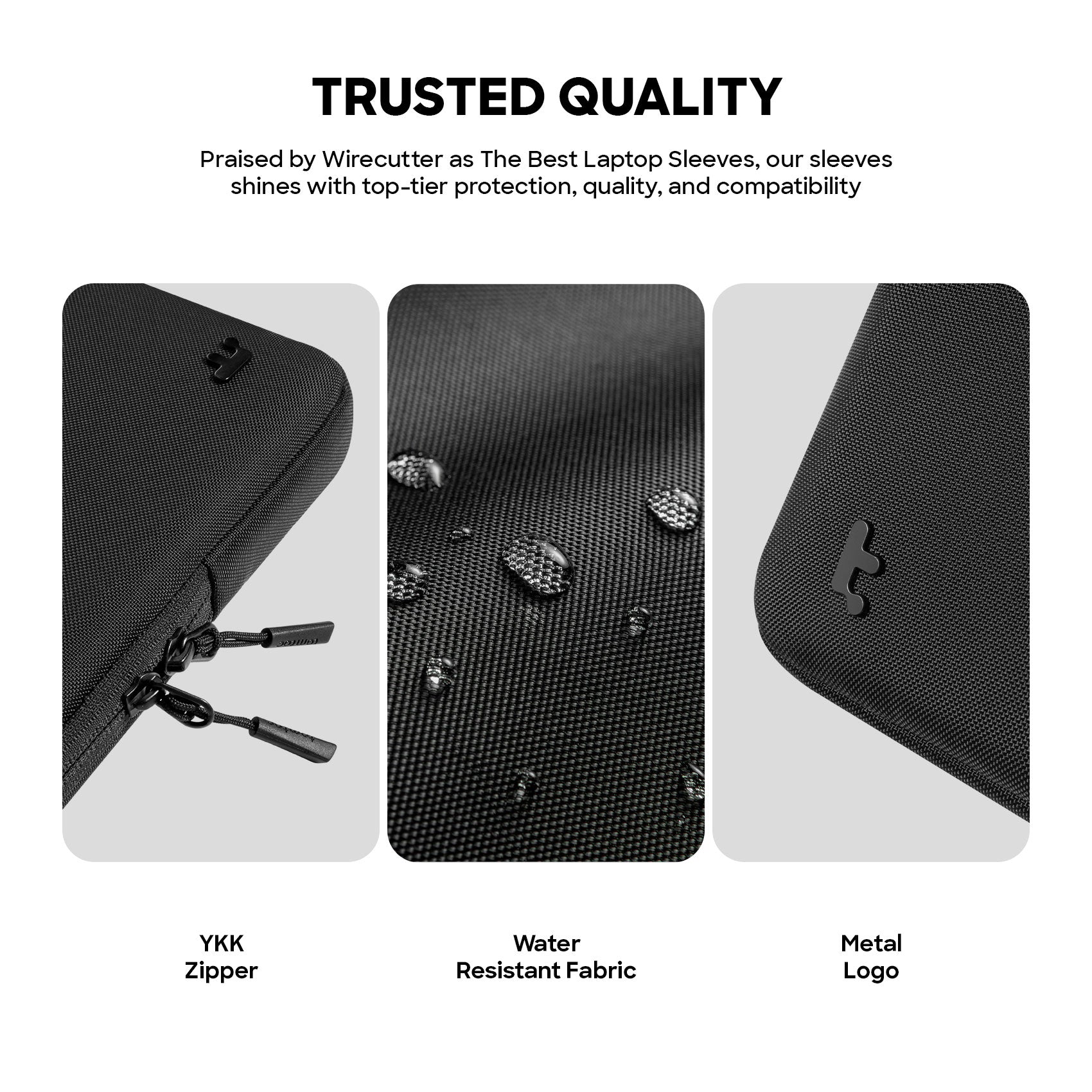 tomtoc A13 Premium Laptop Sleeve 13 Inch Water Resistant MacBook Sleeve 360 Protective Laptop Bag