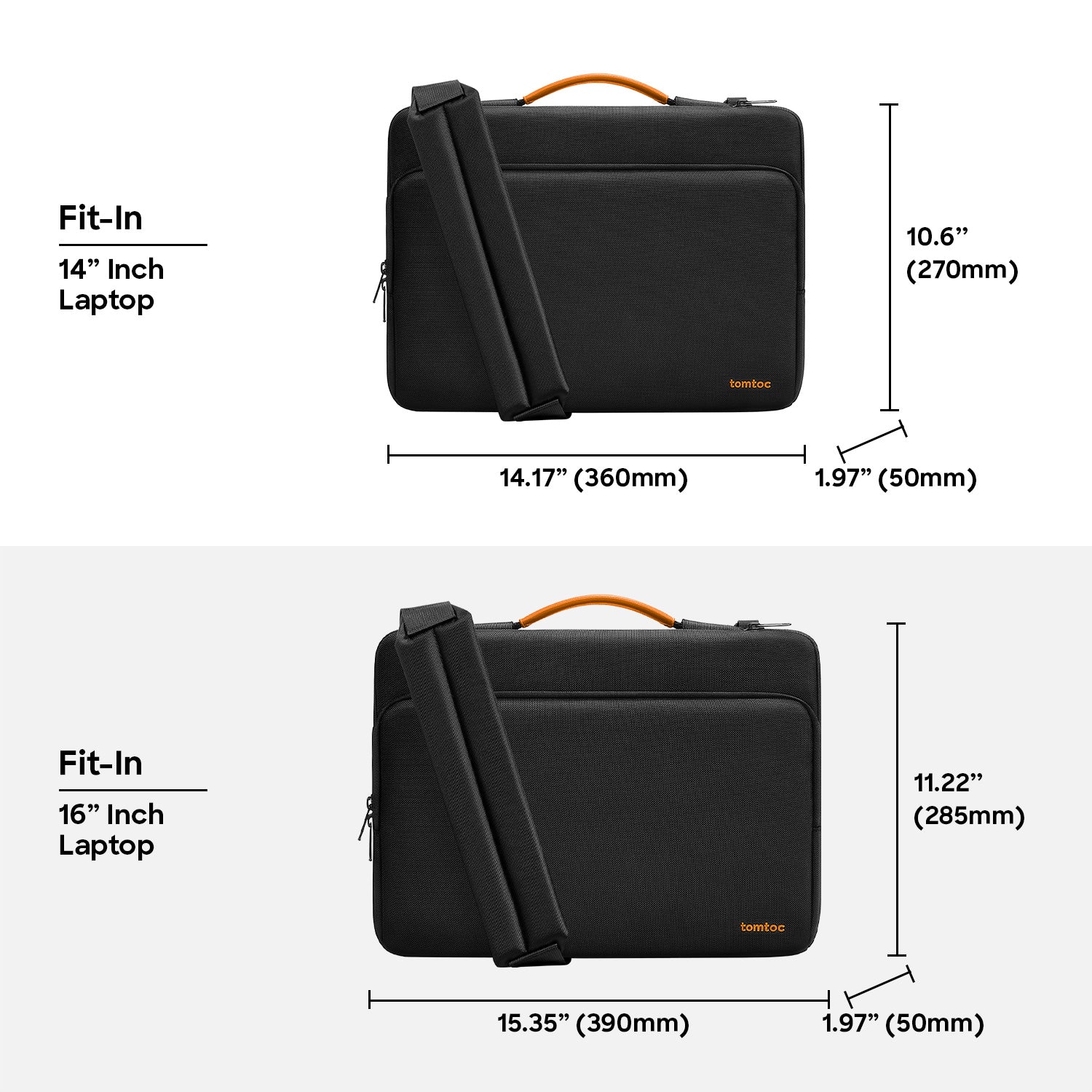 tomtoc Defender-A40 Laptop Shoulder Bag Office Briefcase