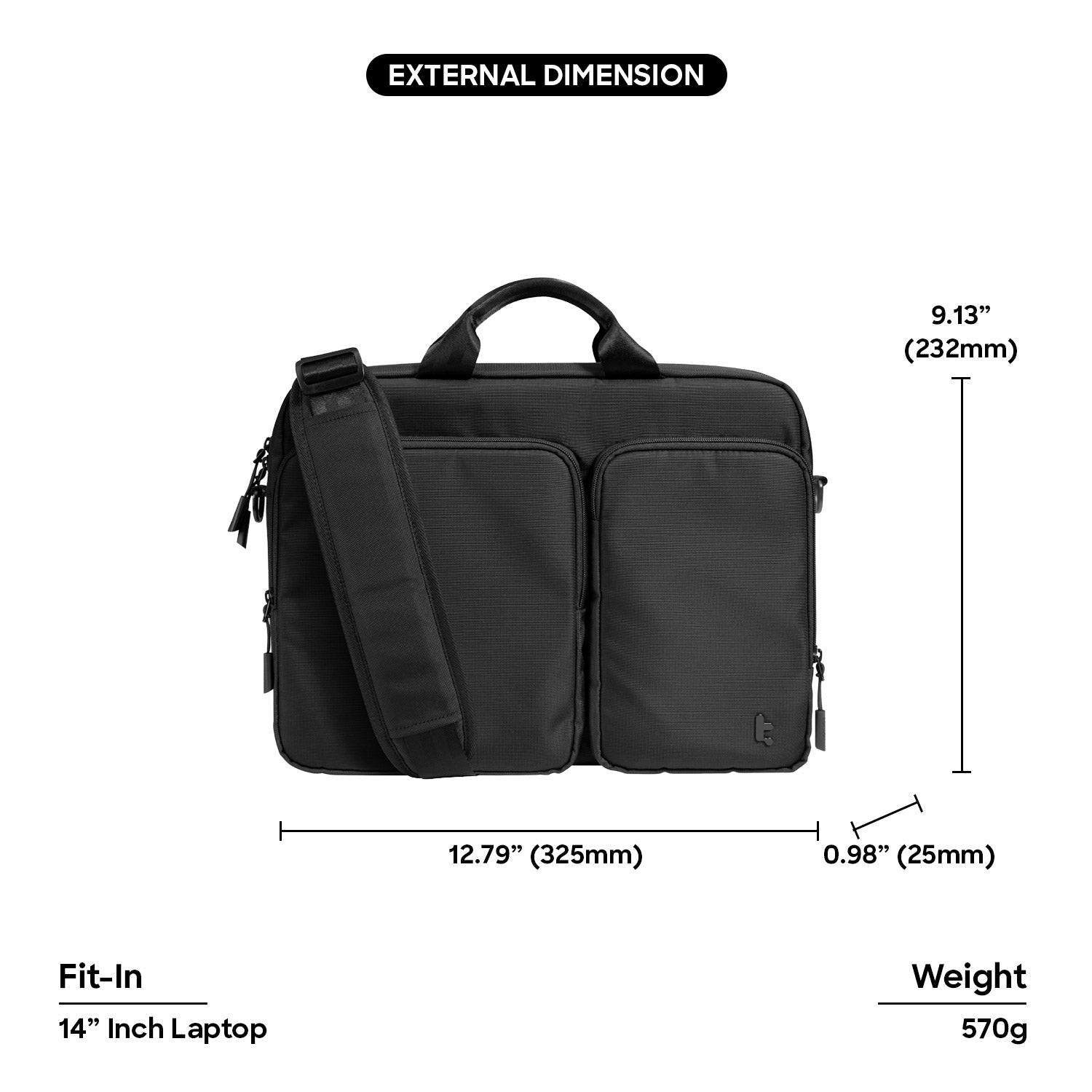tomtoc Navigator-A33 Laptop Shoulder Bag