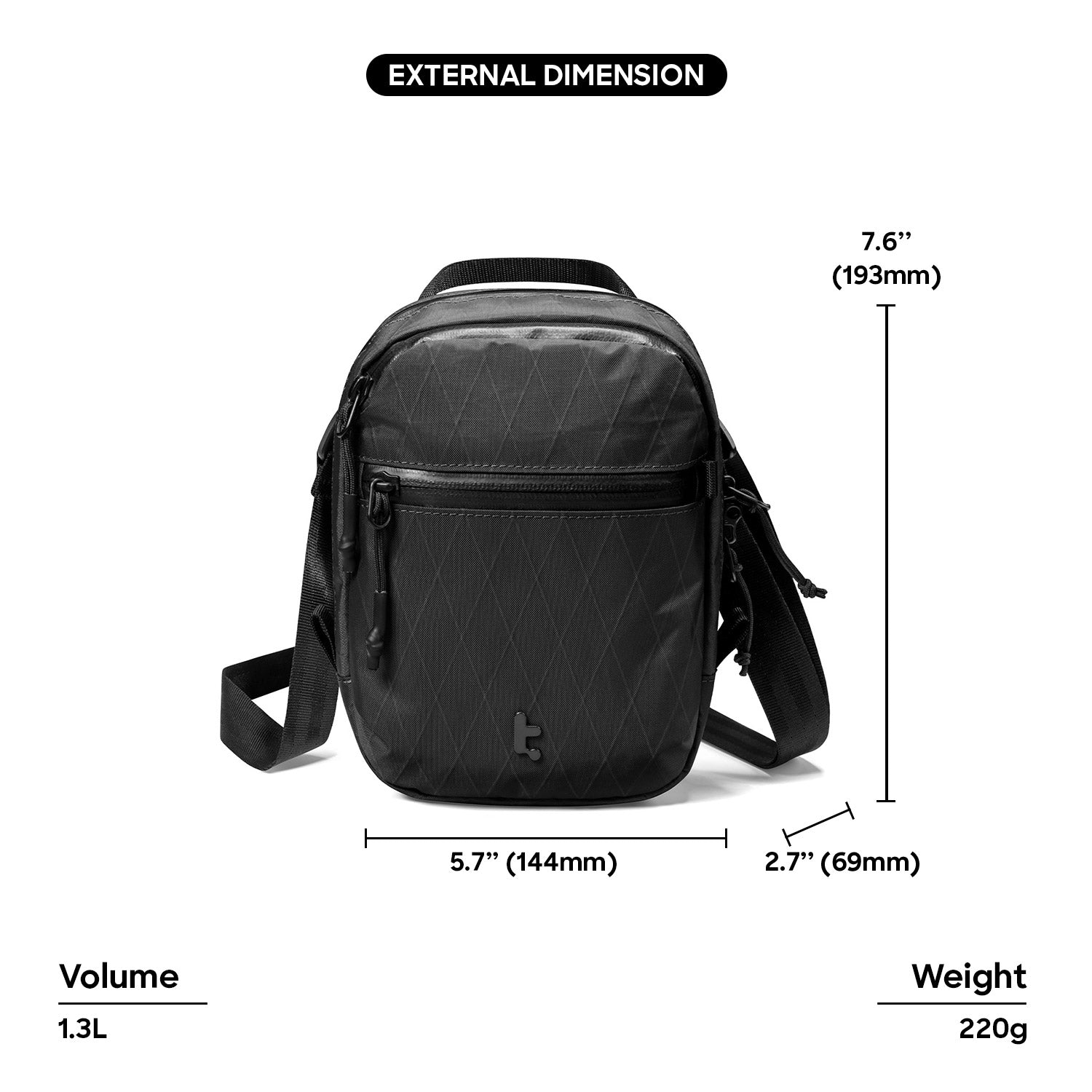 tomtoc Aviator-T37 X-Pac Travel Crossbody Bag