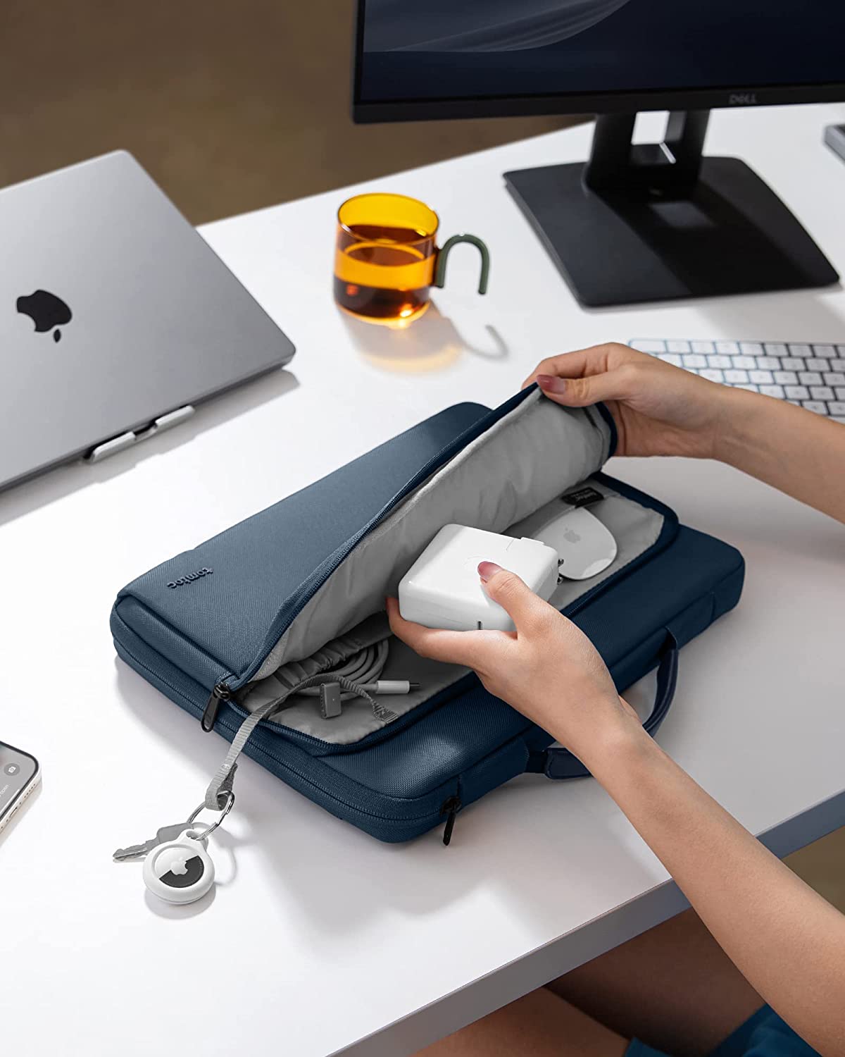 Defender A14 Laptop Briefcase (Macbook) 14" - Ashes Blue