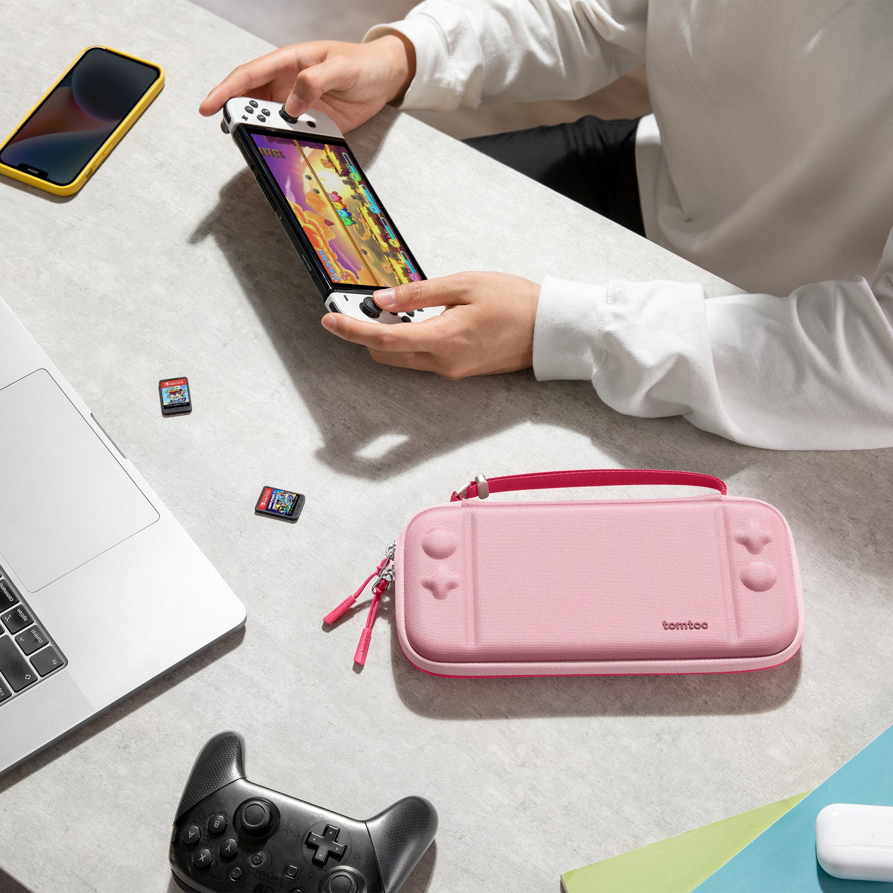 Fancy-Case G05 For Nintendo Switch - Pink Puff