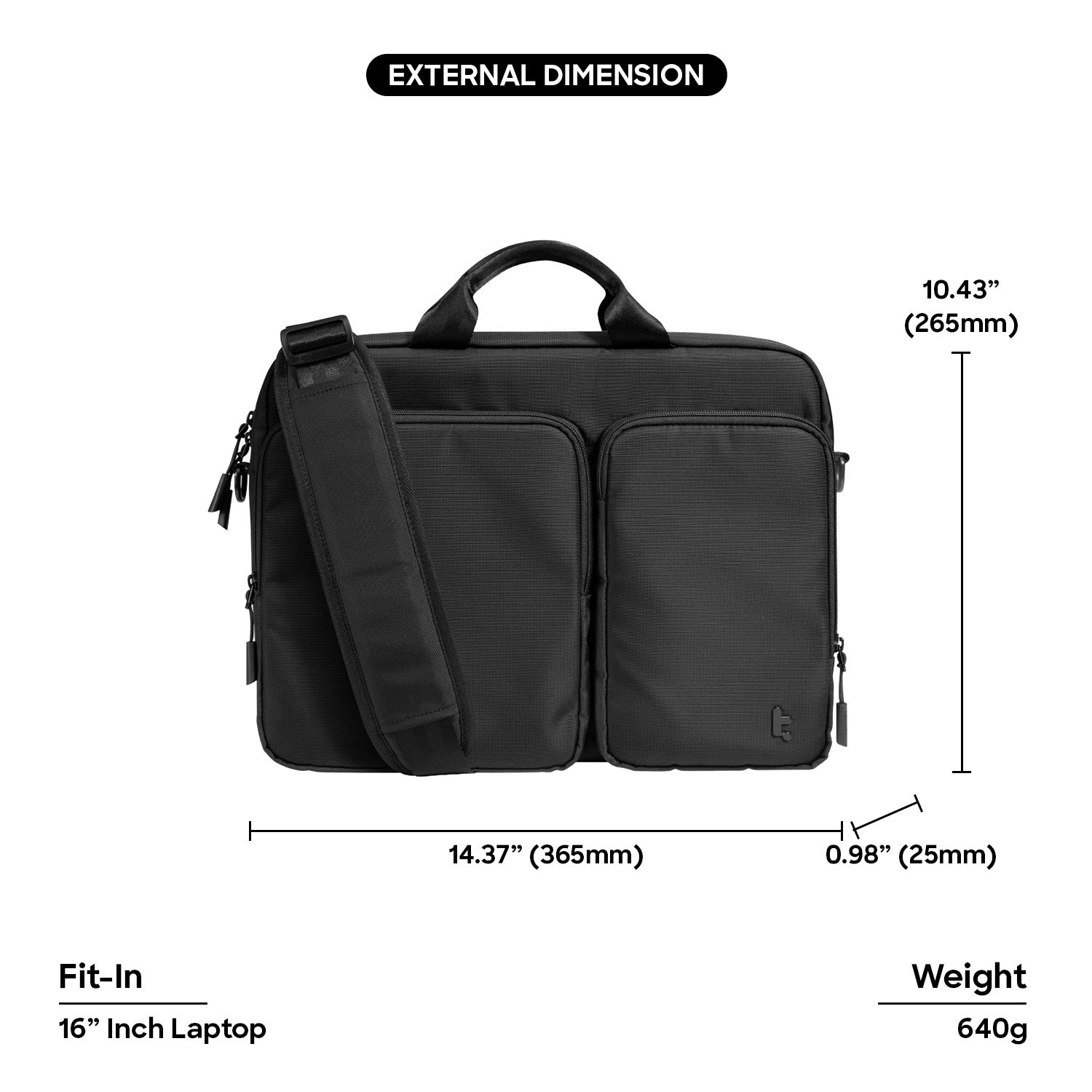 tomtoc Navigator-A33 Laptop Shoulder Bag