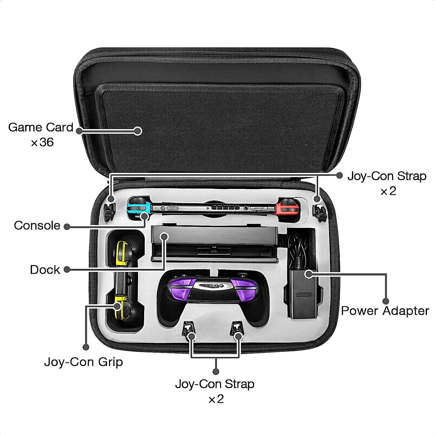 Fancy-Case G06 Travel Case For Nintendo Switch - Black