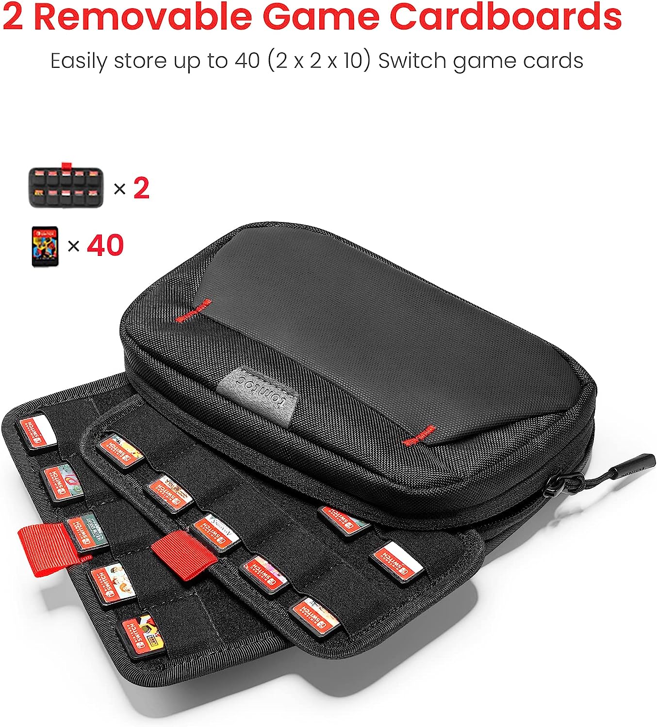 tomtoc Arccos Series Switch Cards & Accessories Bag - Nintendo Switch / OLED / Lite - Black