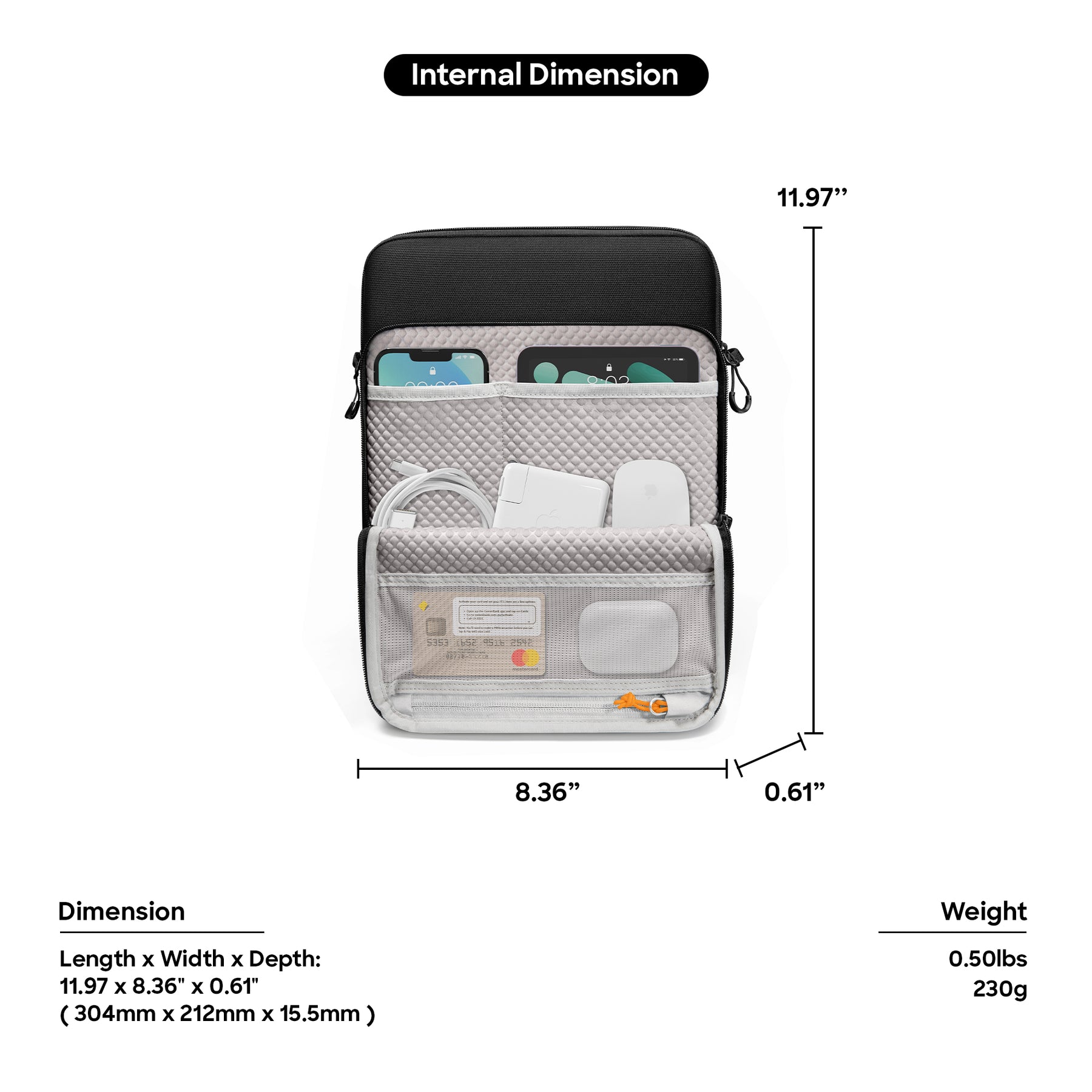 Defender-Ace A03 Laptop Sleeve (Macbook) 13" - Black