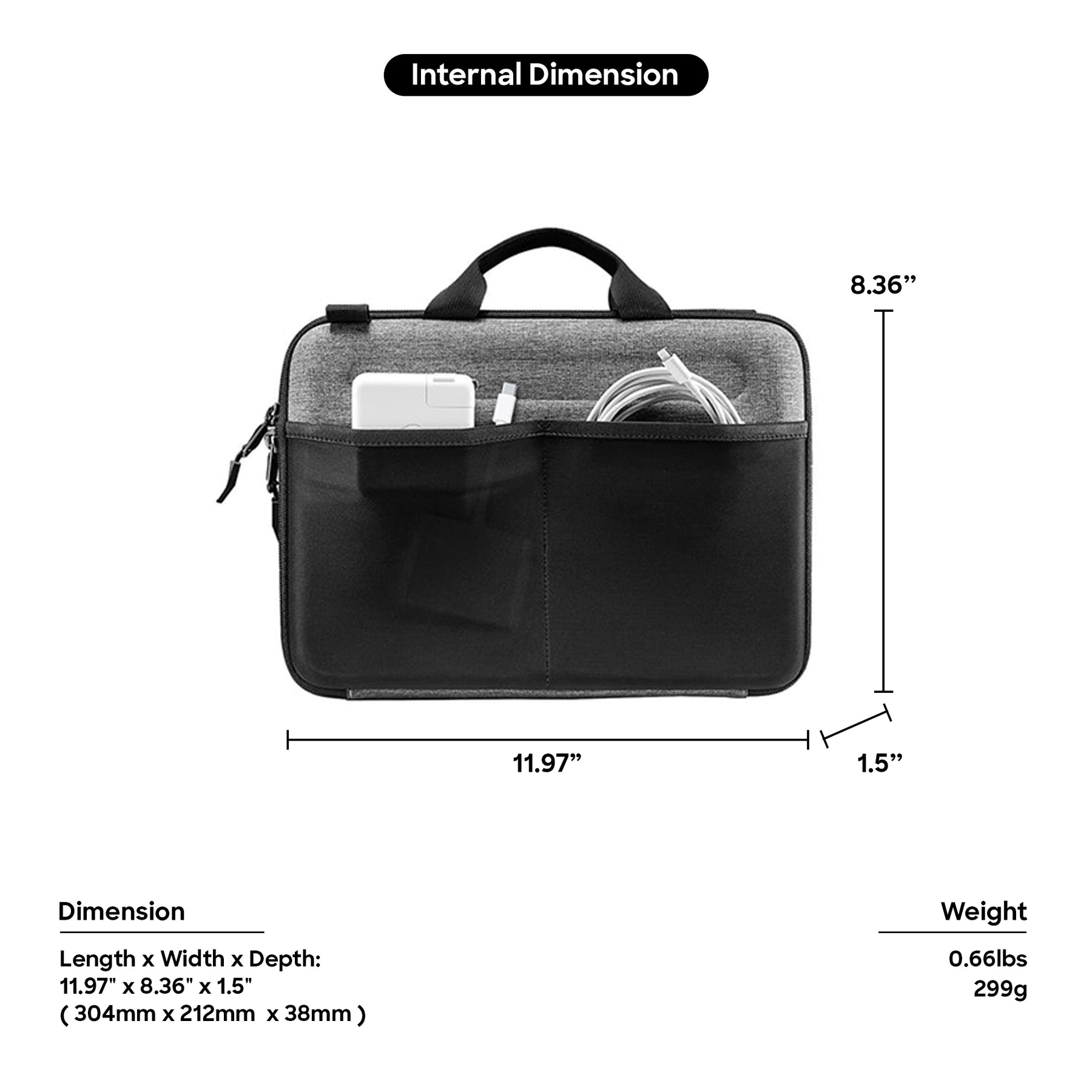 Fancy Case A25 Messenger Bag (Macbook) 16" - Gray
