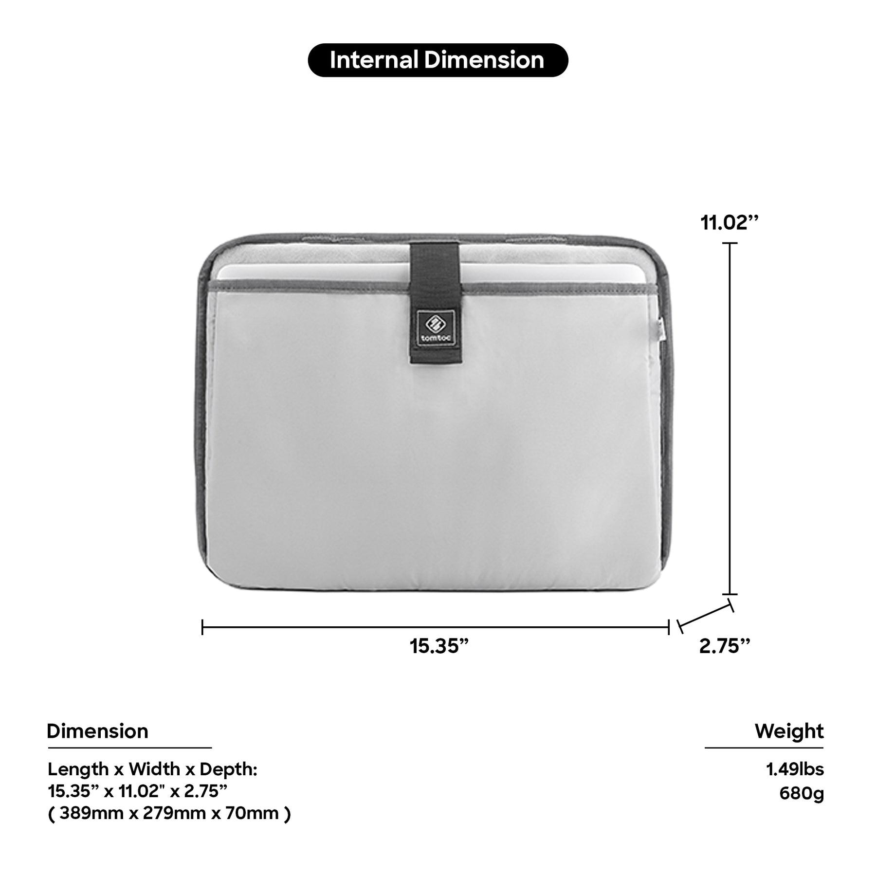 Defender A43 Messenger Bag 15.6" - Gray
