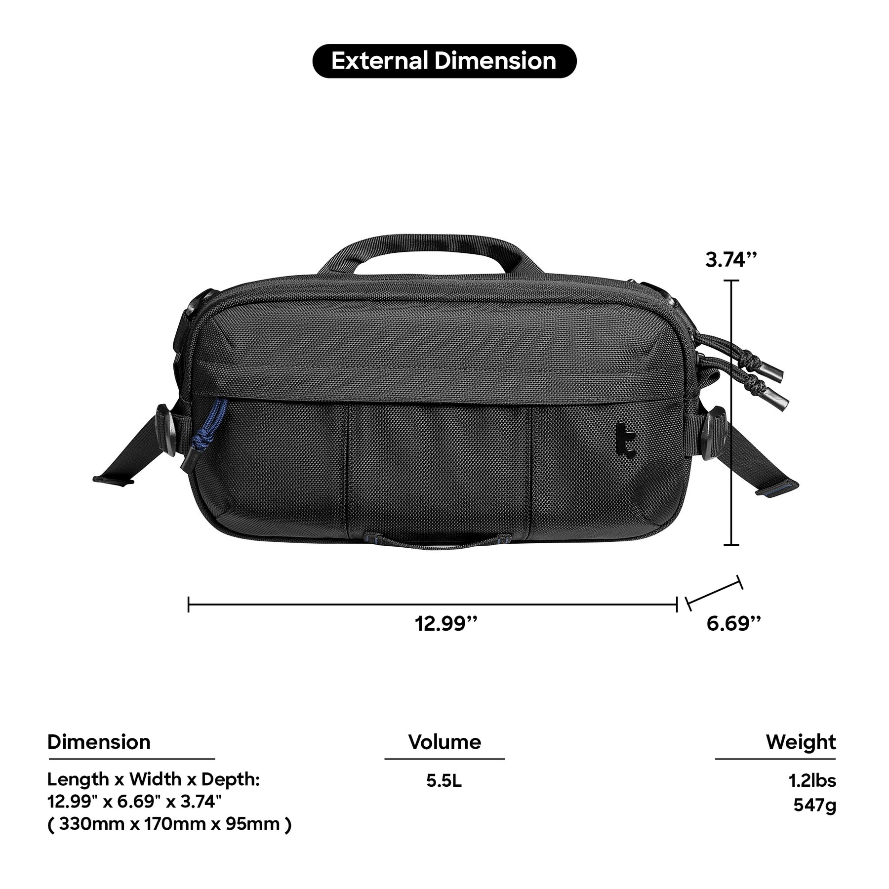Wander T26 Sling Bag - Black