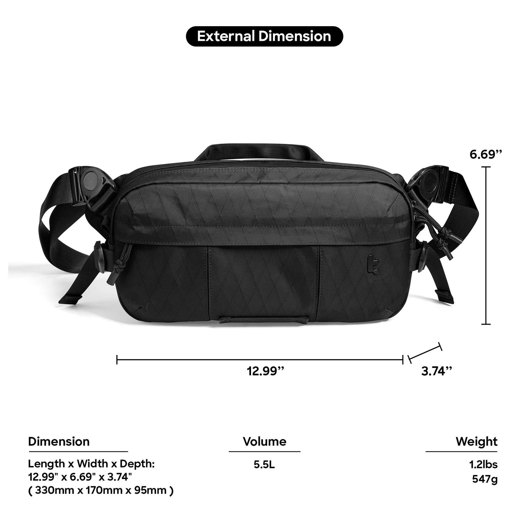 Wander T26 X-Pac Sling Bag - Black