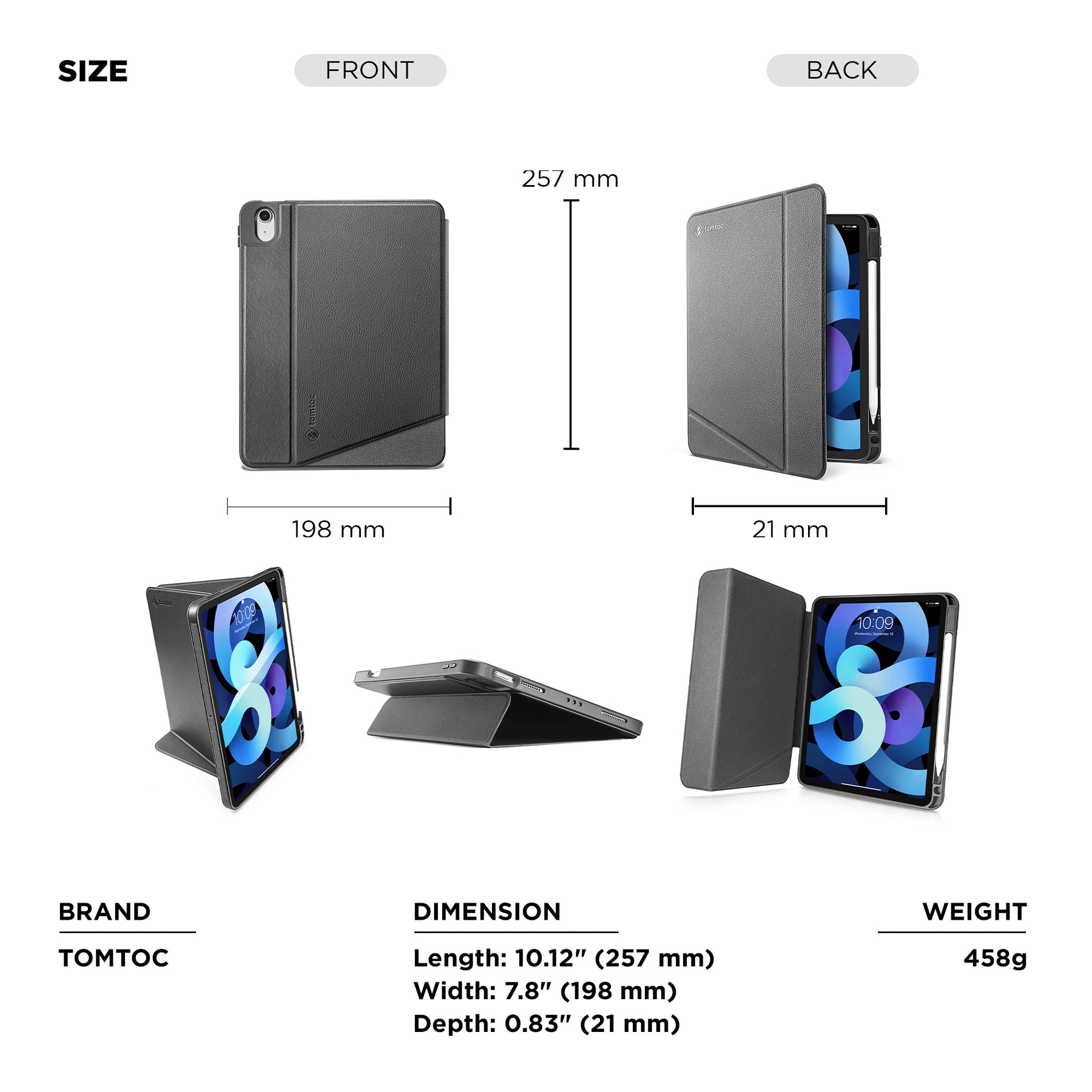 Inspire B50 Tri-Mode Case For iPad Air 10.9" - White