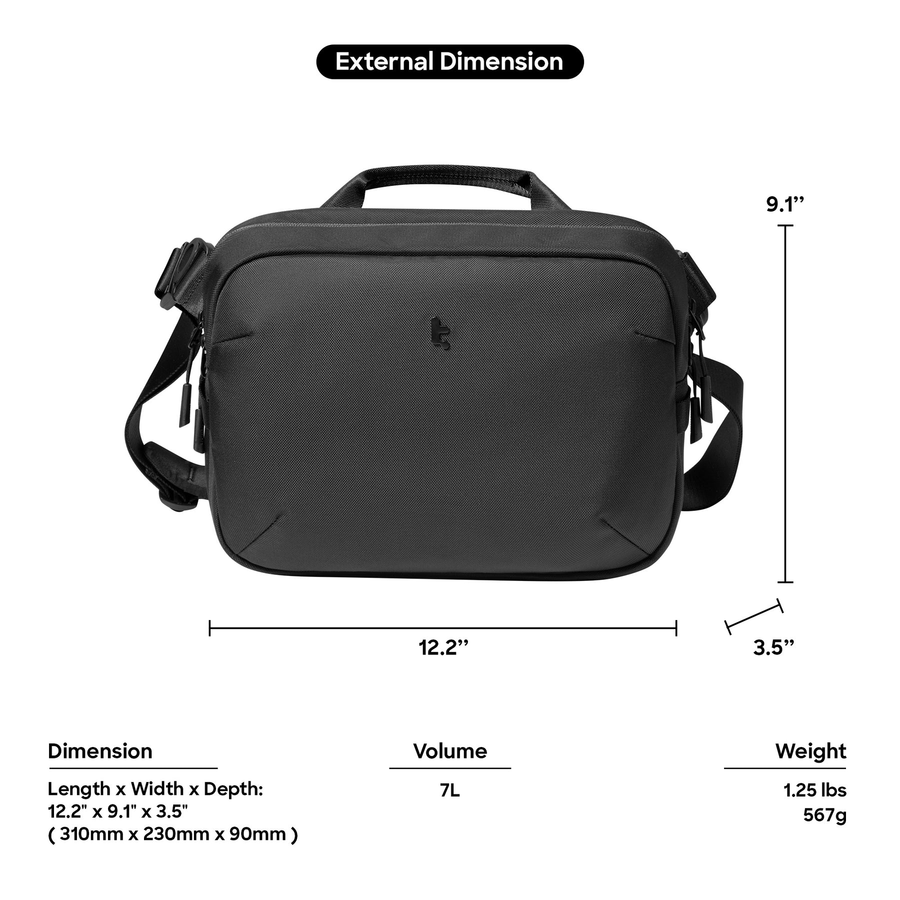 Urban EX-B11 Tablet Sling Bag 11" - Black