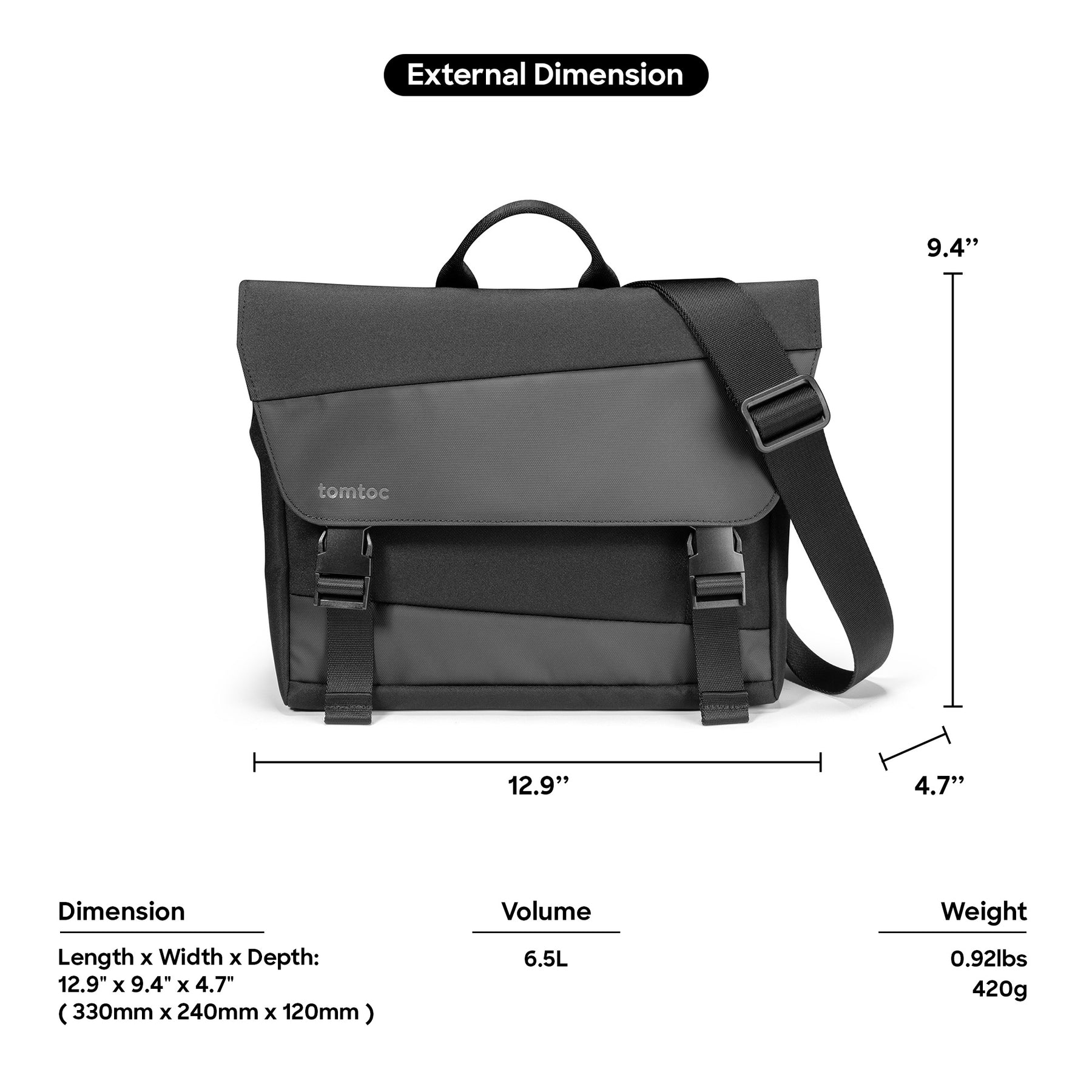 Slash T27 Sling Bag 11" - Black