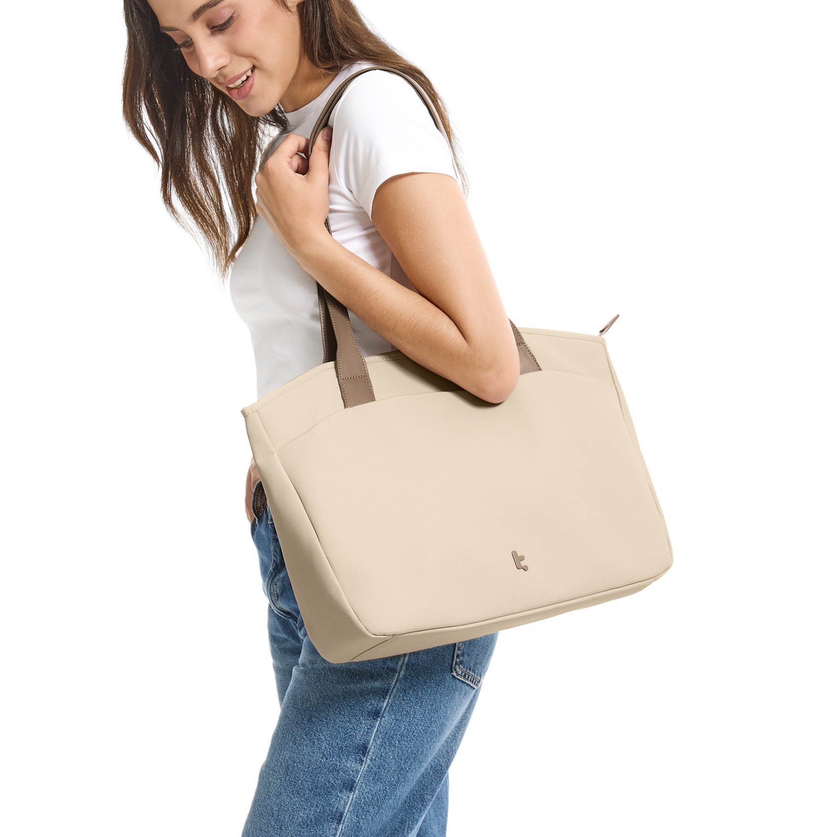 tomtoc T23 Women Tote Bag for Laptop & Macbook Women Shoulder Bag Ladies Office Bag
