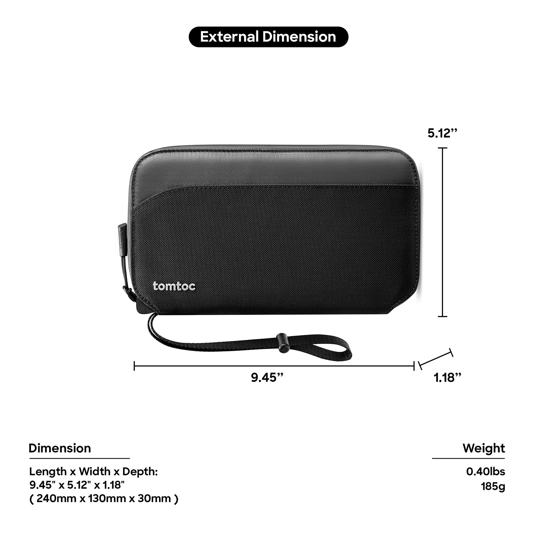 Navigator T03 Passport Wallet - Black