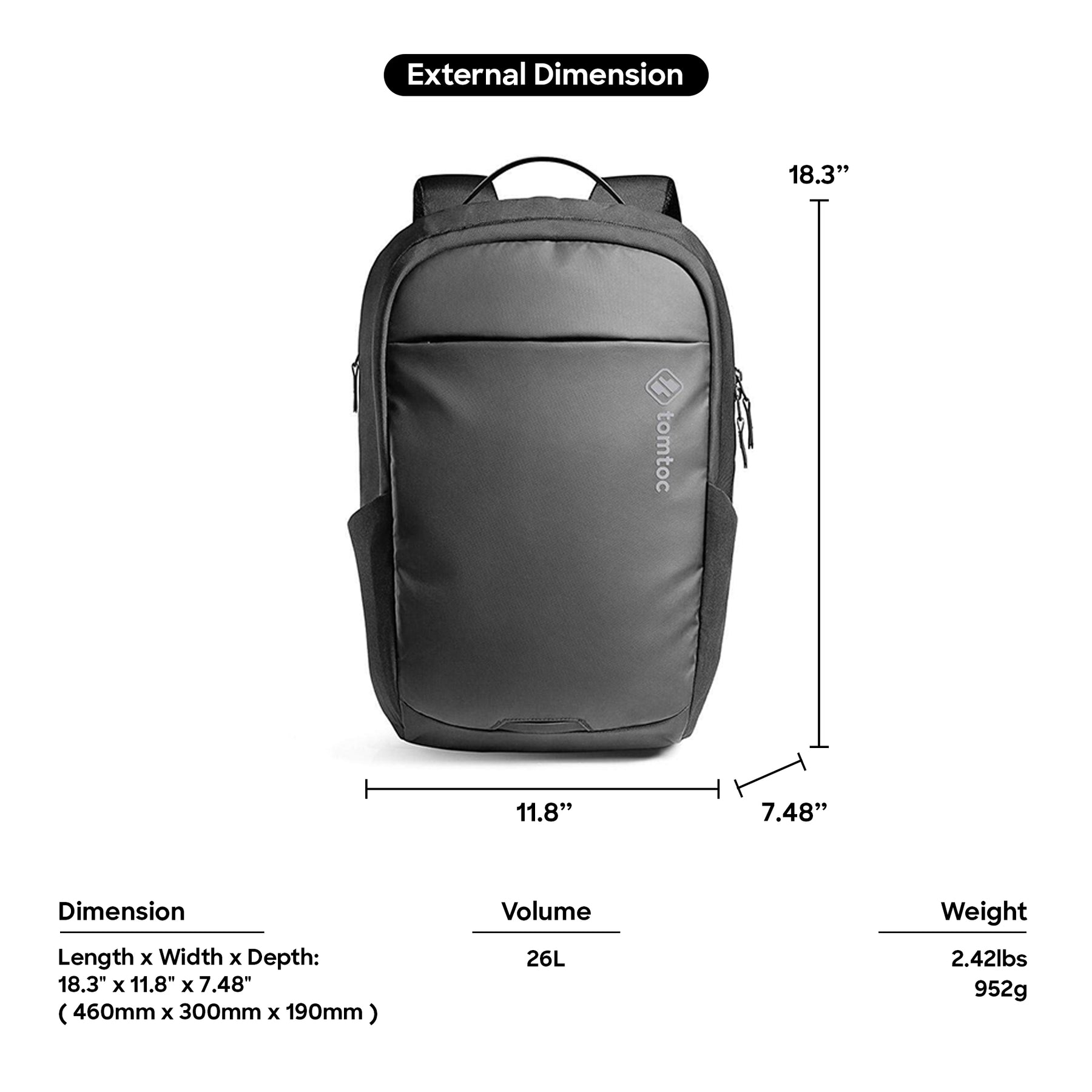 Explorer T68 Premium Backpack 26L - Black