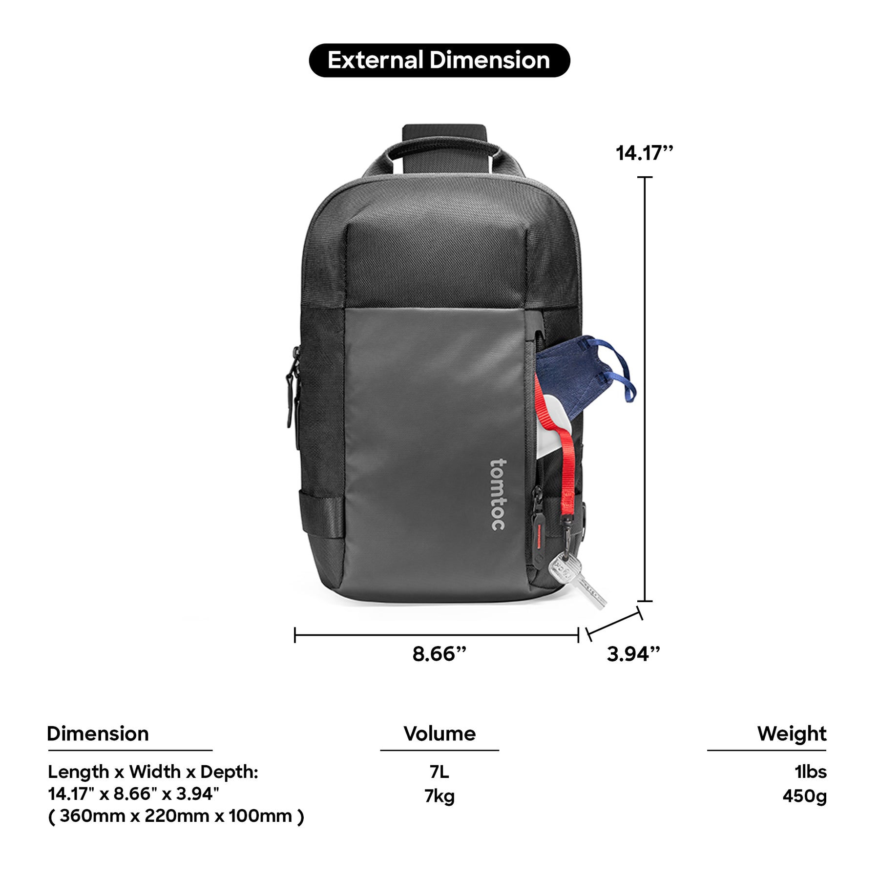 Explorer T24 Croxbody Bag 11" - Black