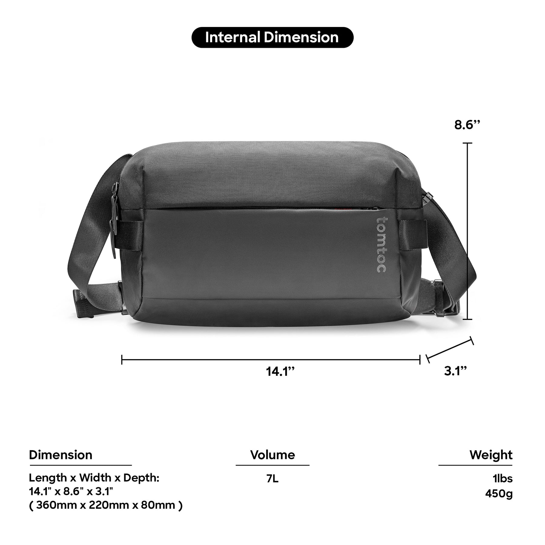 Explorer T21 Sling Bag 11" - Black