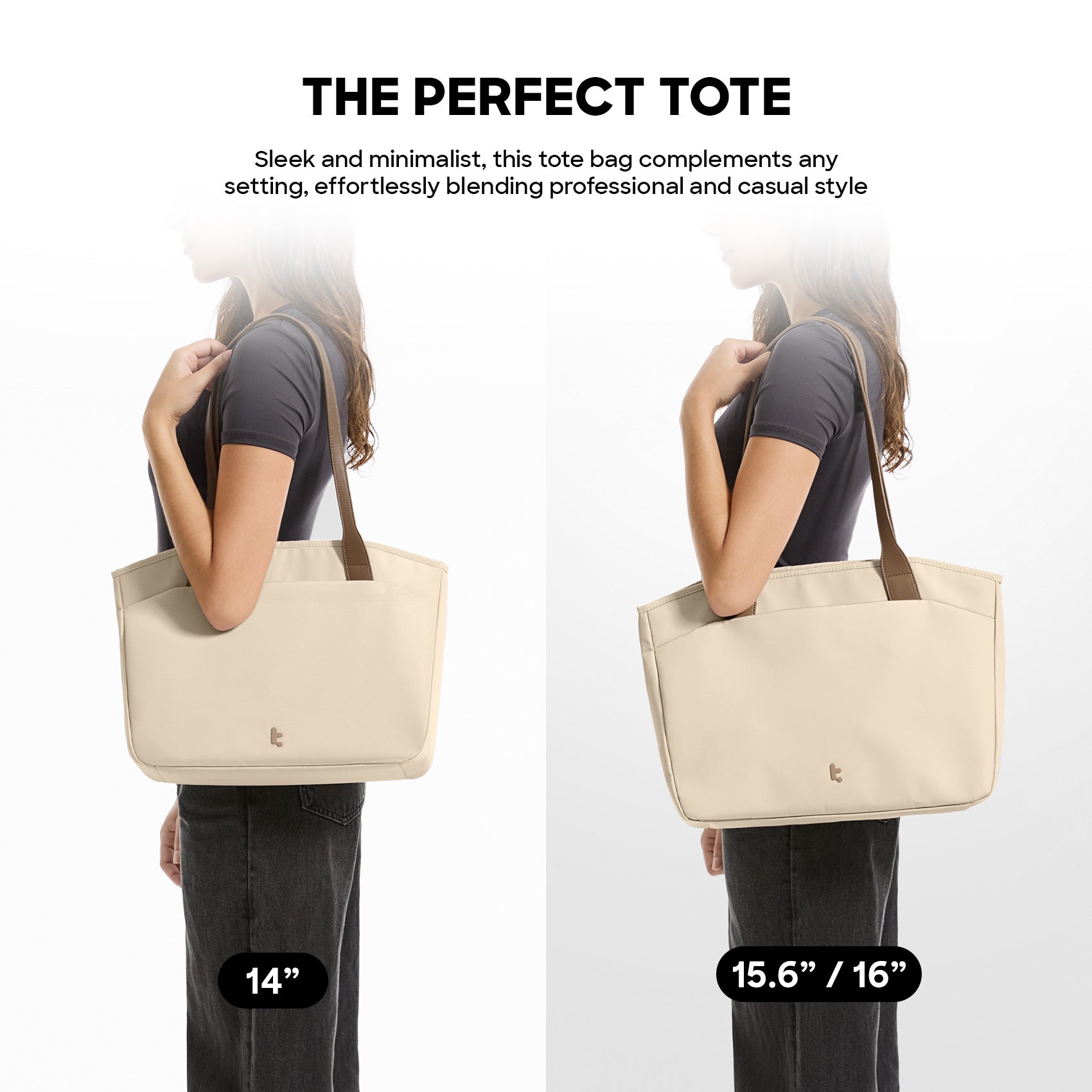 tomtoc T23 Women Tote Bag for Laptop & Macbook Women Shoulder Bag Ladies Office Bag