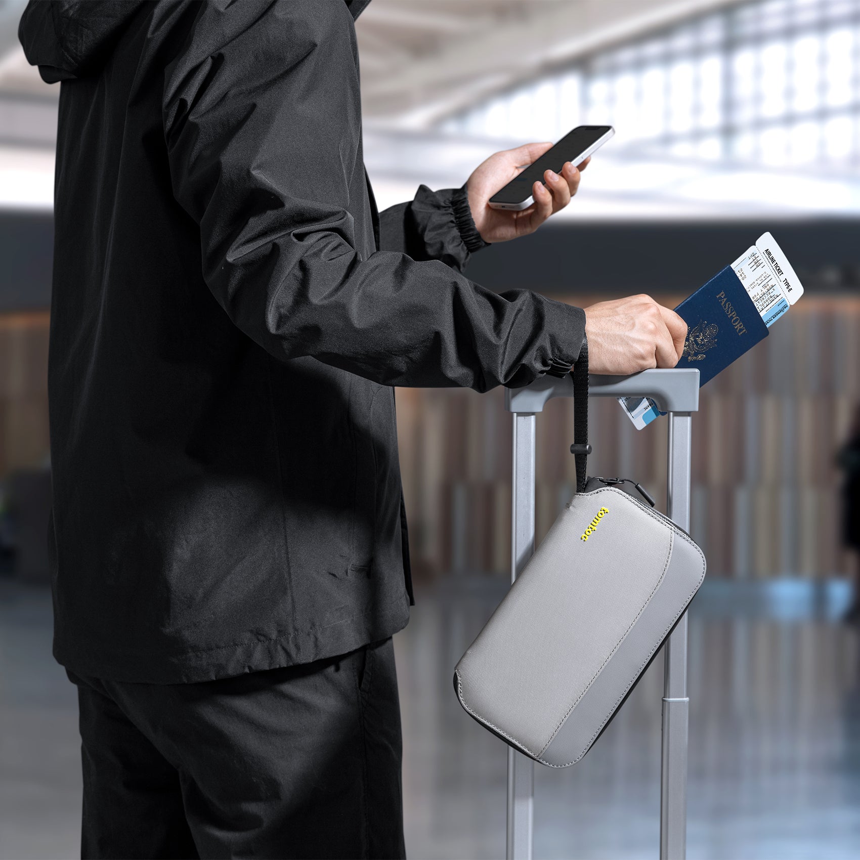 Navigator T03 Passport Wallet - Gray