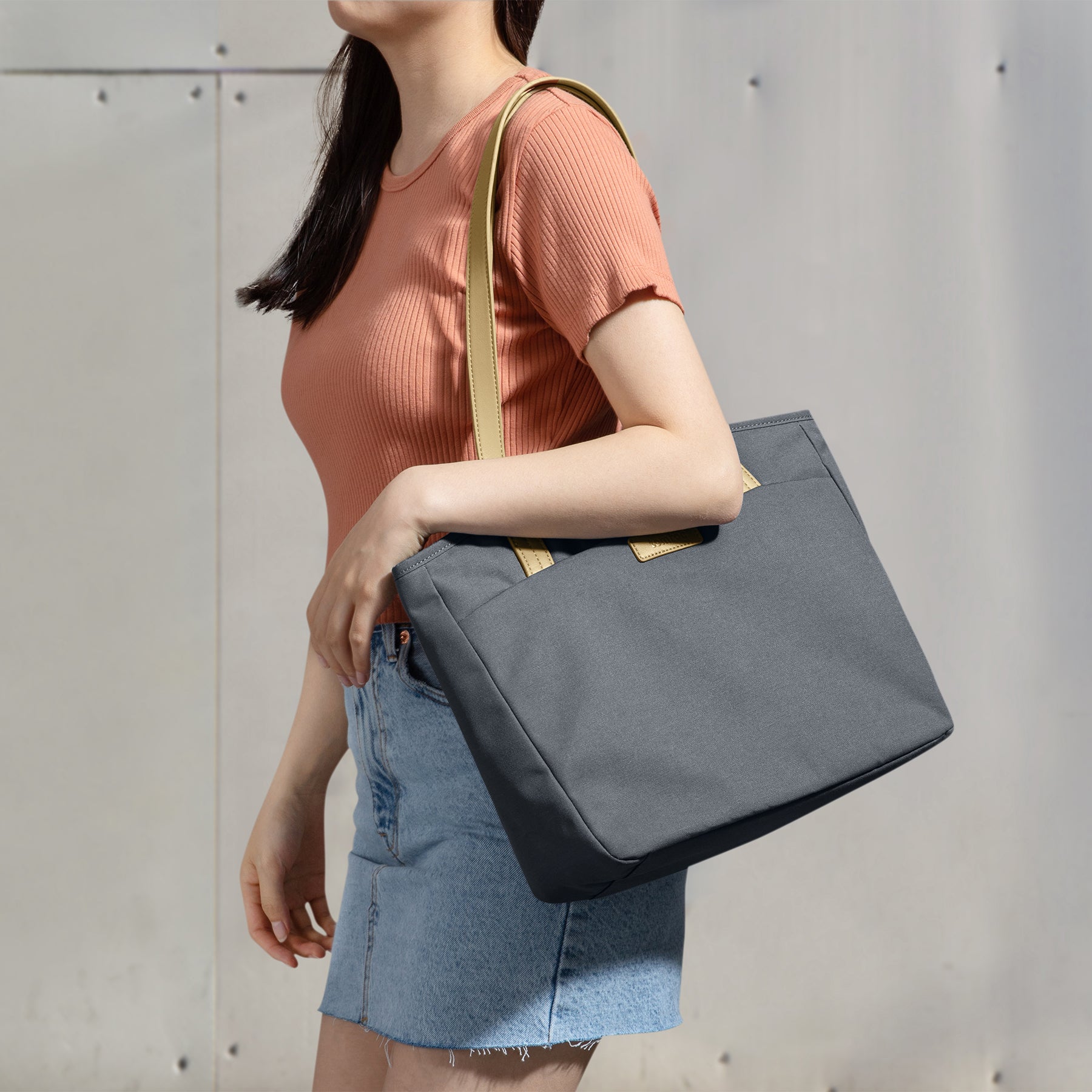 The-Her T23 Tote Bag 14" - Grayish Blue