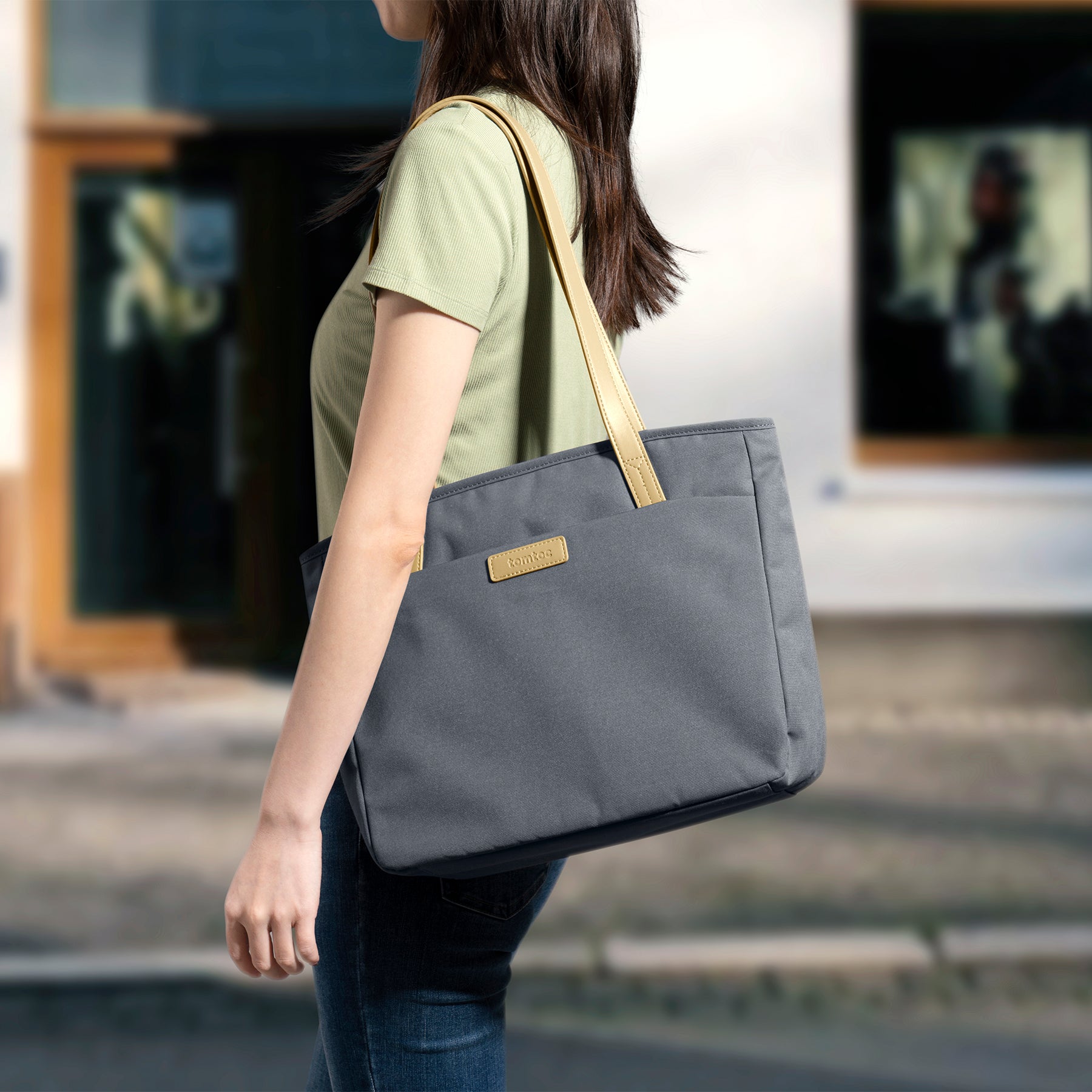 The-Her T23 Tote Bag 16" - Grayish Blue