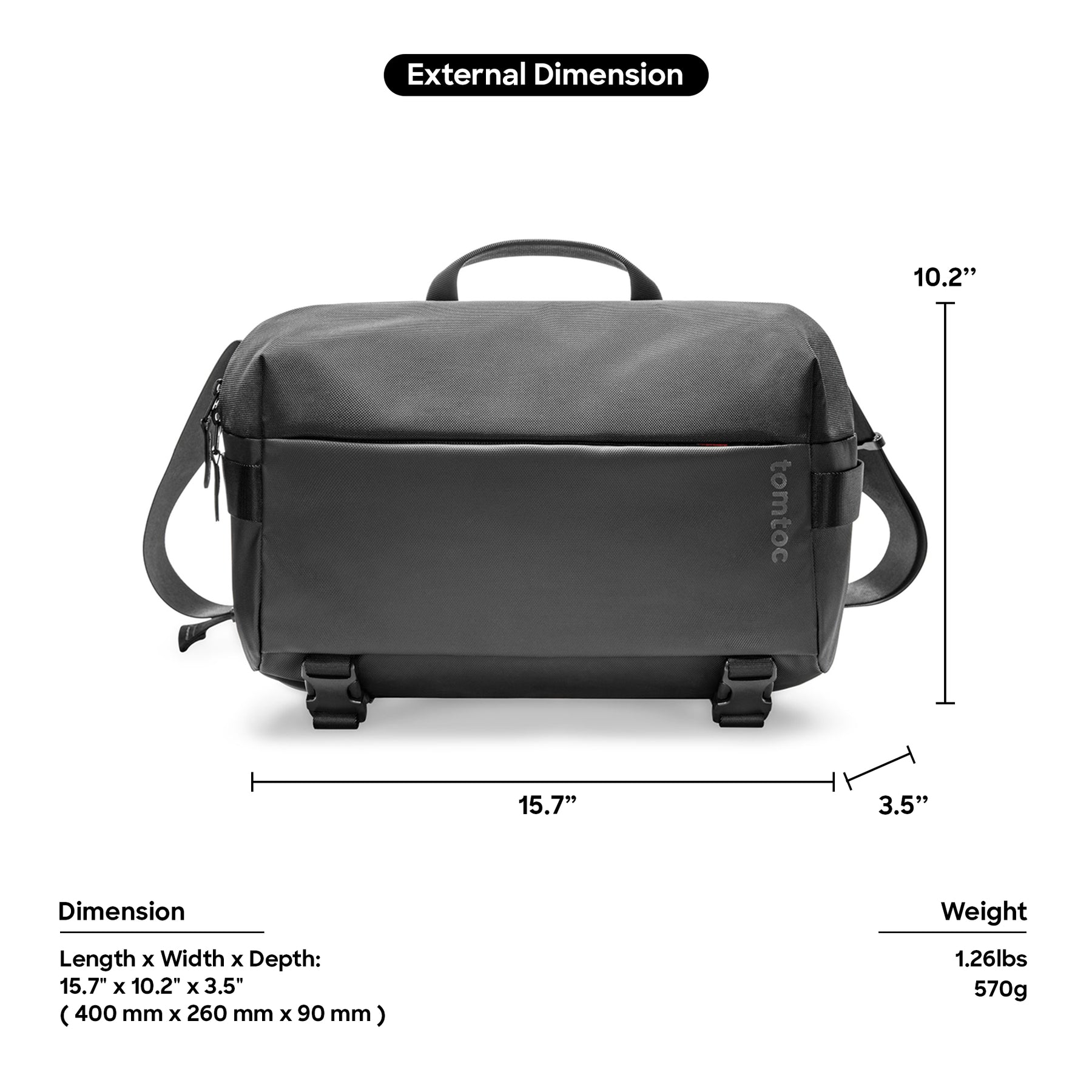Explorer T21 Laptop Sling Bag 14" - Black
