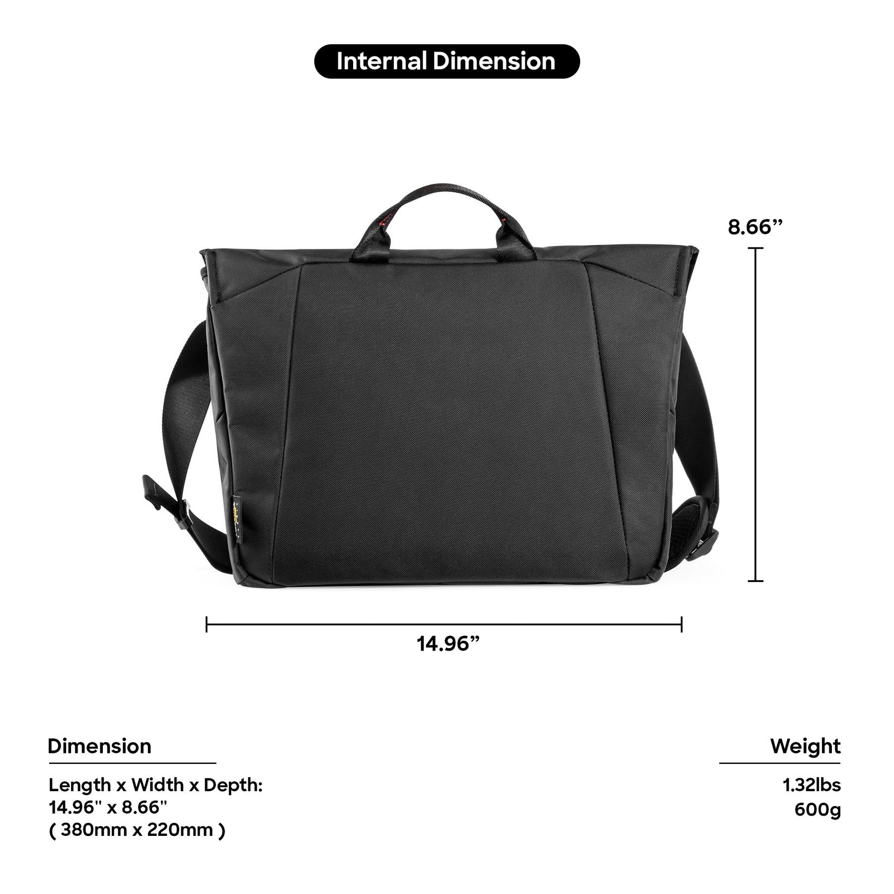 Explorer T22 Messenger Bag 16" - Black