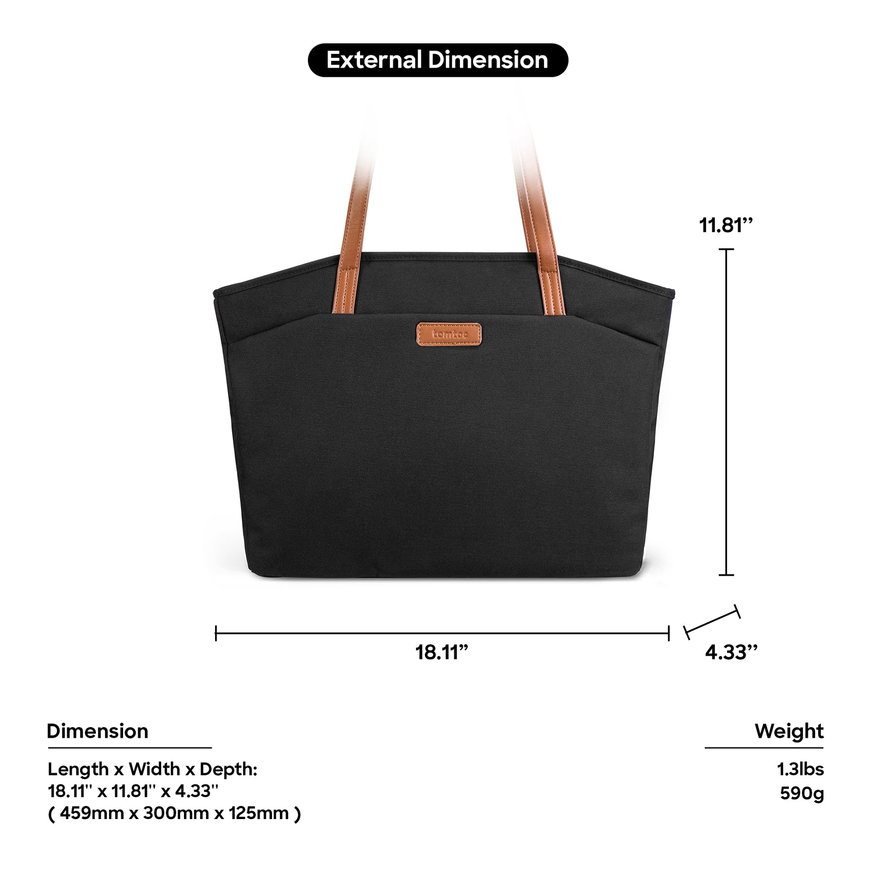 The-Her T23 Tote Bag 16" - Grayish Blue