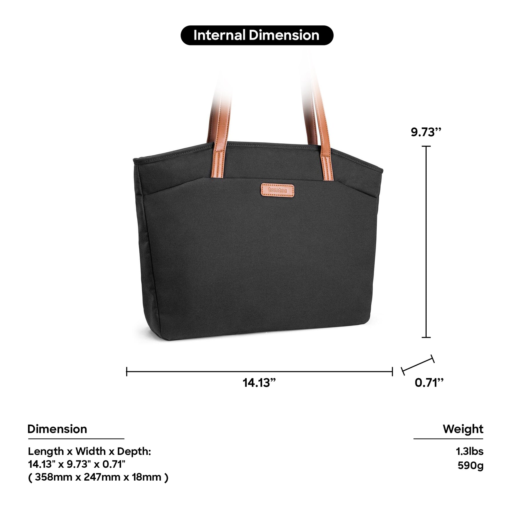The-Her T23 Tote Bag 16" - Grayish Blue