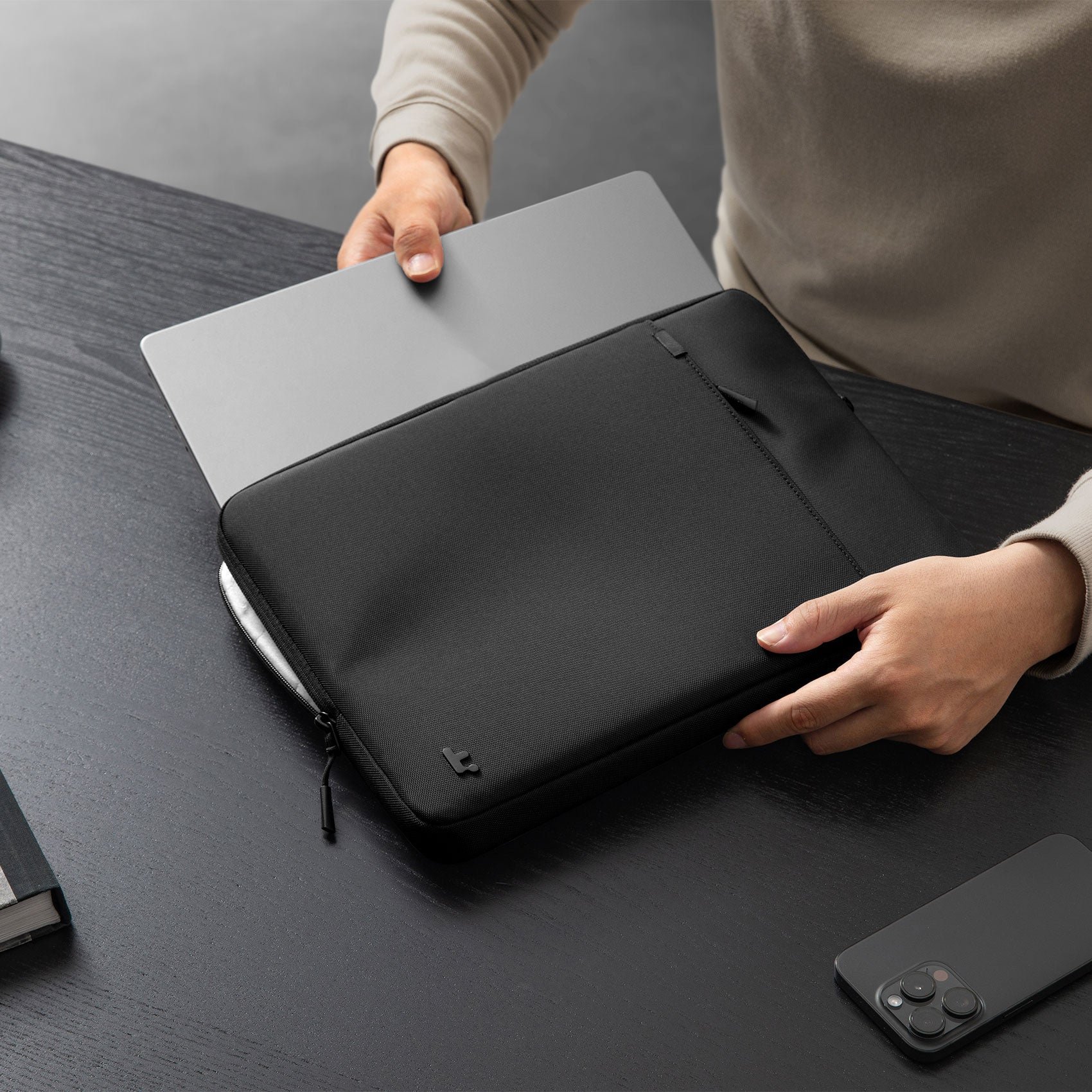 tomtoc A13 Premium Laptop Sleeve 13 Inch Water Resistant MacBook Sleeve 360 Protective Laptop Bag