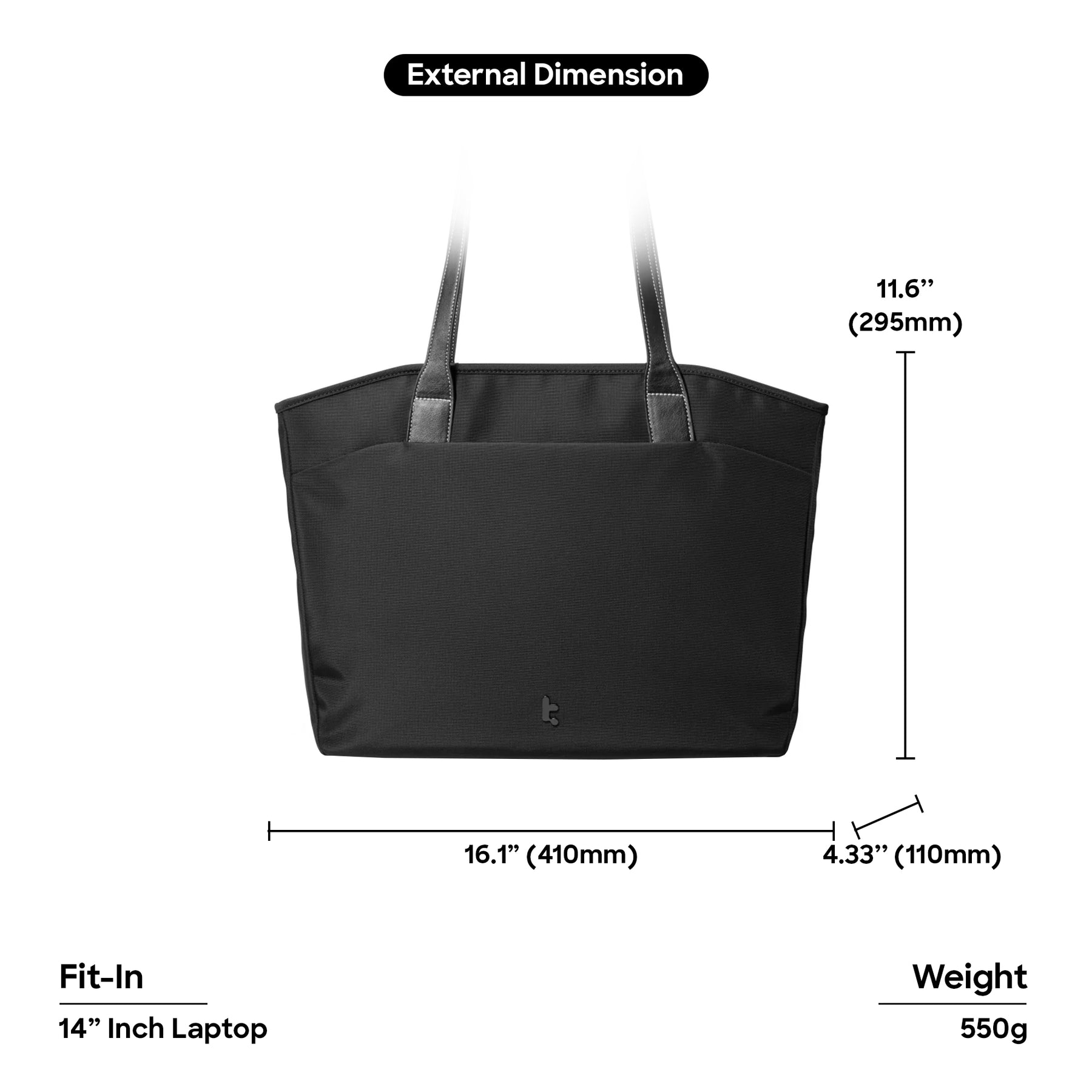tomtoc T23 Women Tote Bag for Laptop & Macbook Women Shoulder Bag Ladies Office Bag