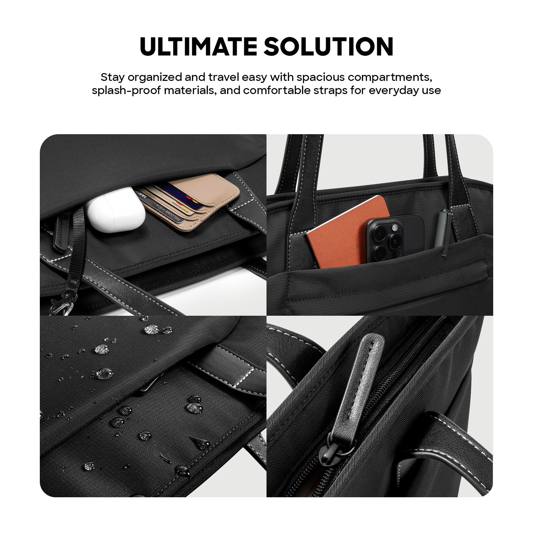 tomtoc T23 Women Tote Bag for Laptop & Macbook Women Shoulder Bag Ladies Office Bag