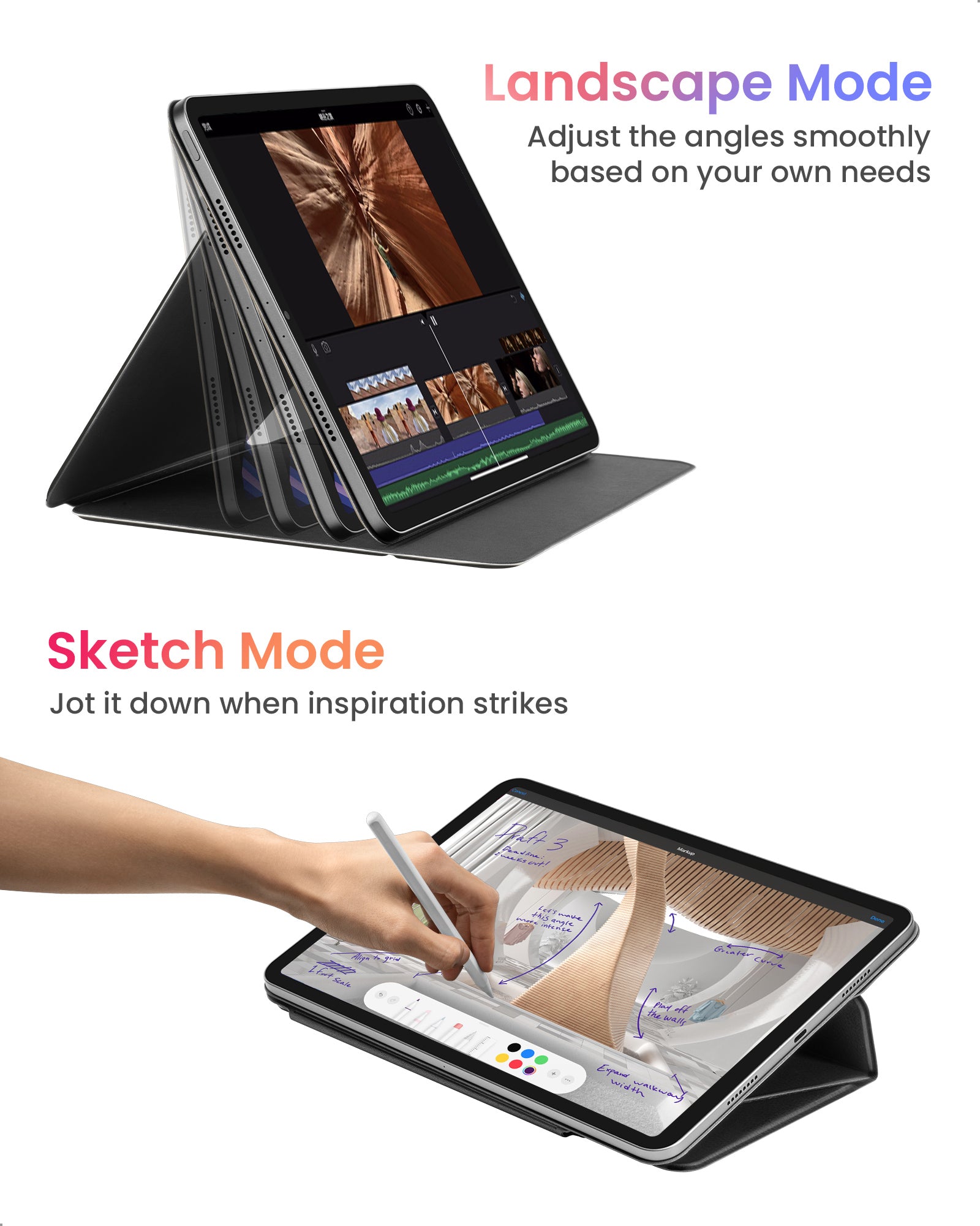Inspire B52 4-Mode Folio 11" - Black