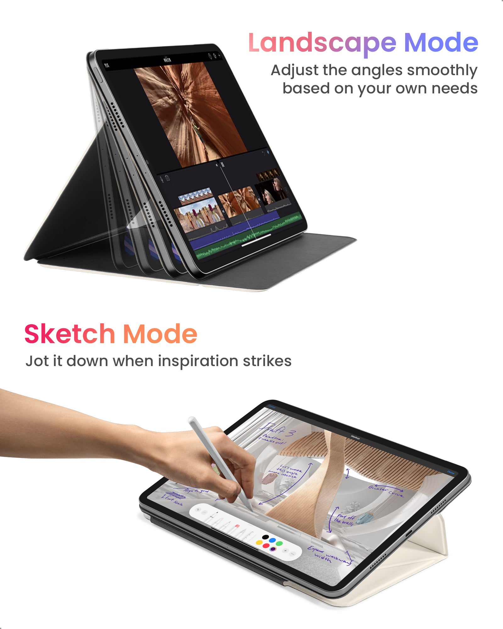 Inspire B52 4-Mode Folio 11" - White