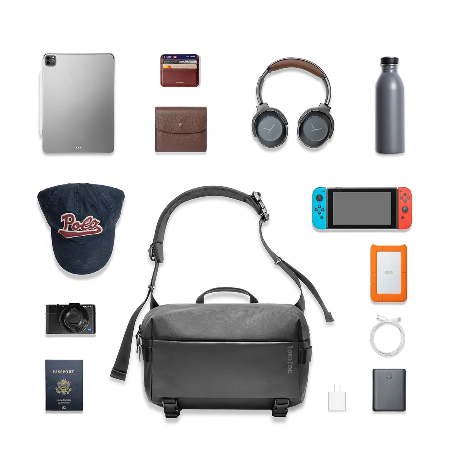 Explorer T21 Laptop Sling Bag 14" - Black