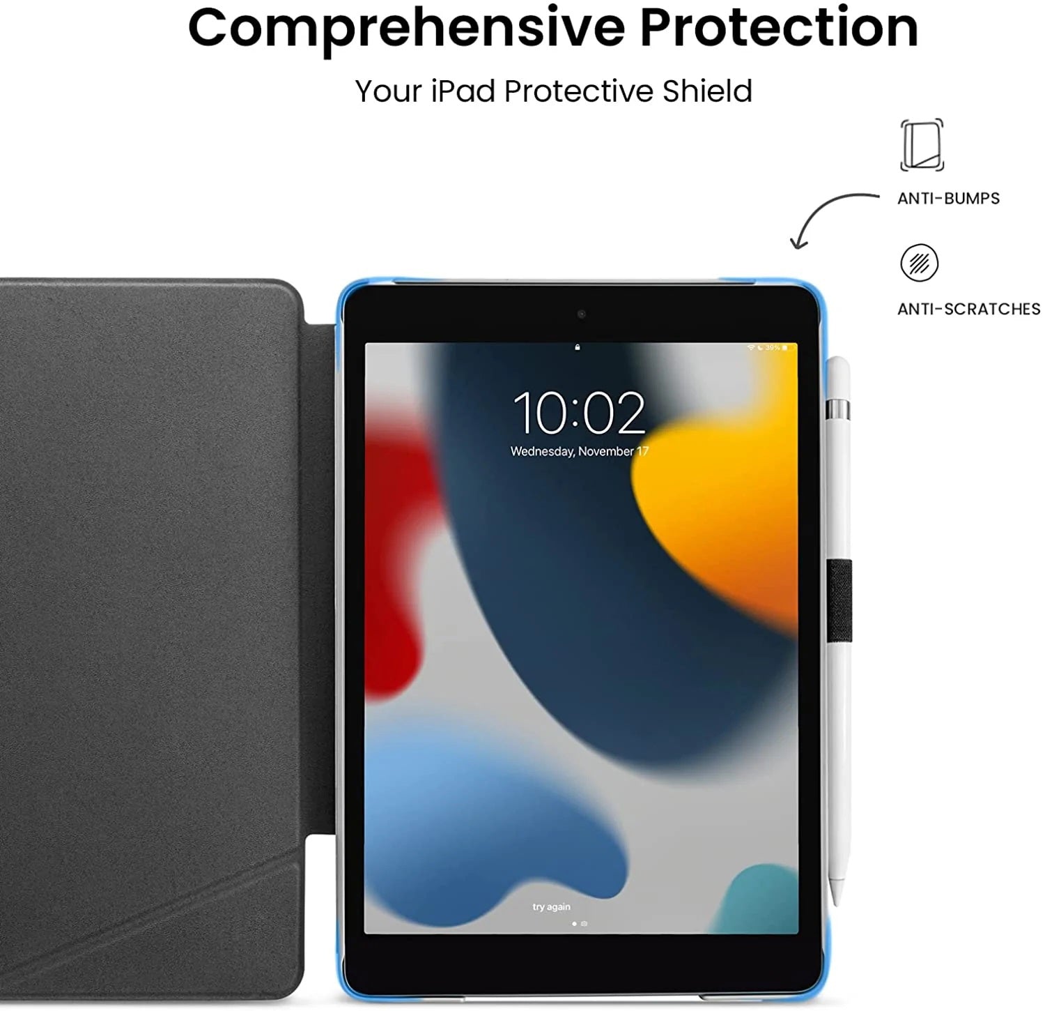 tomtoc 10.2 Inch Protective Smart-Tri Case - Purple