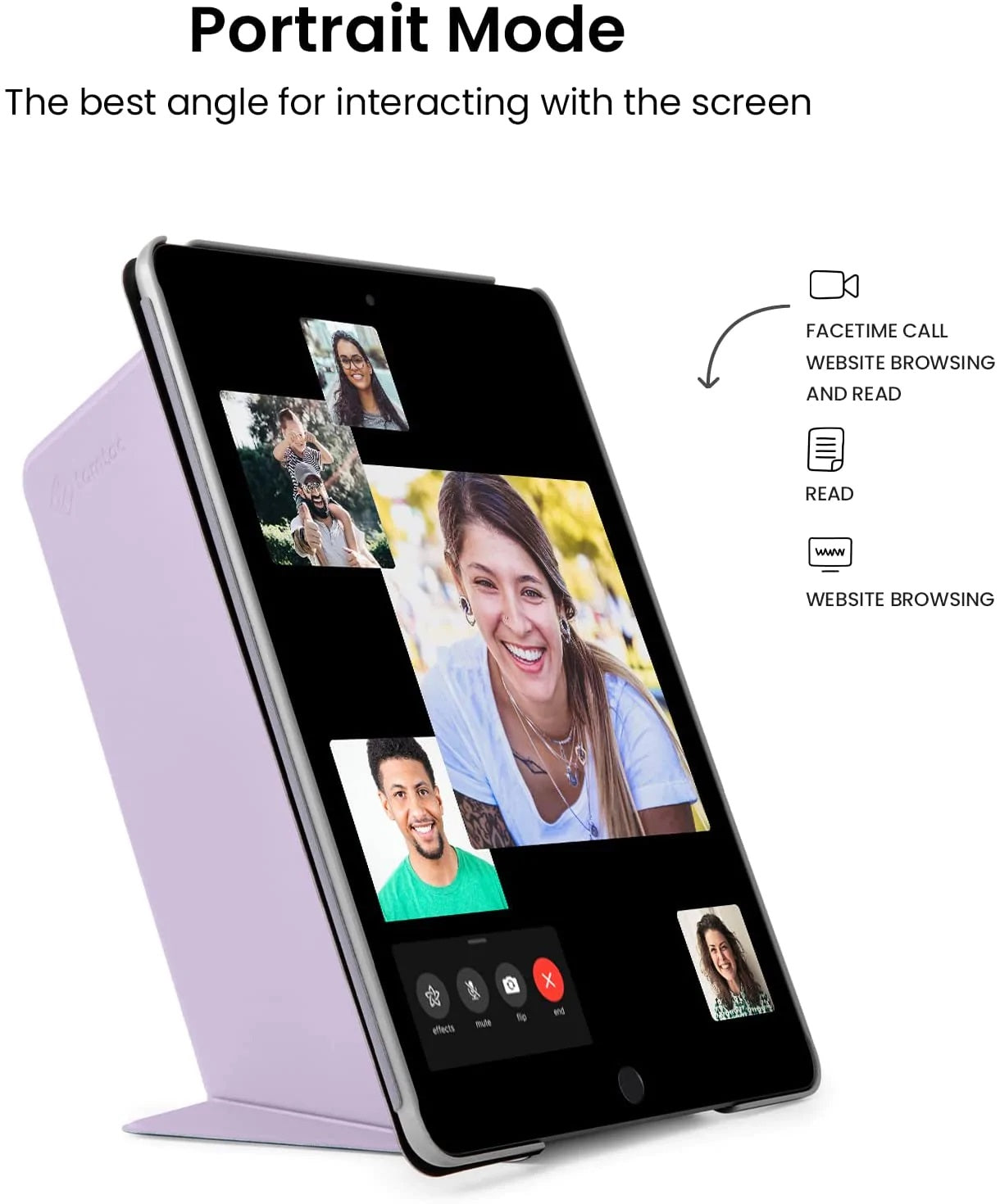 tomtoc 10.2 Inch Protective Smart-Tri Case - Purple