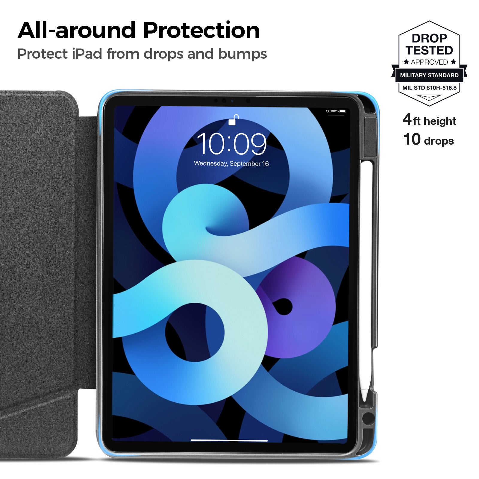 Inspire B50 Tri-Mode Case For iPad Air 10.9" - Black