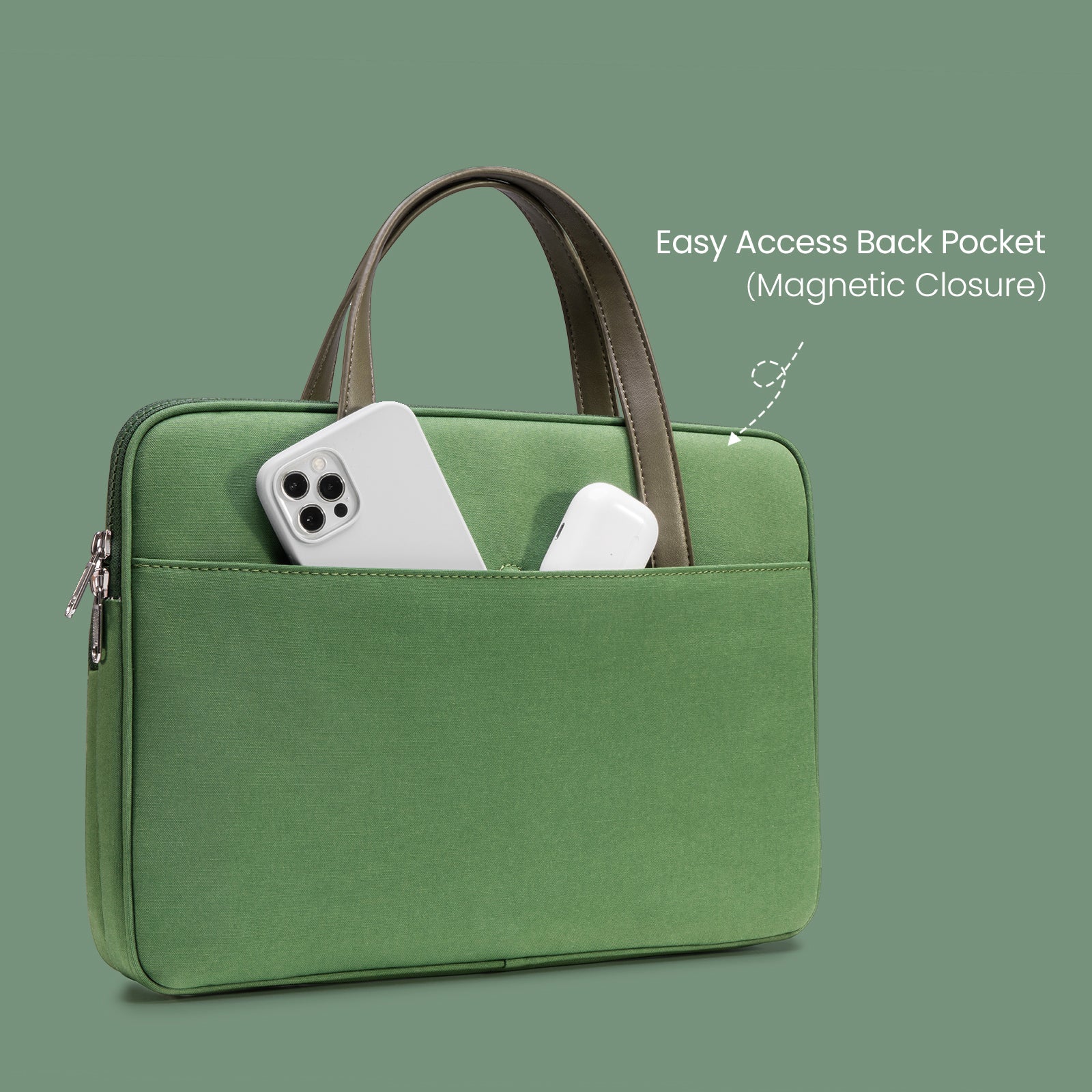 The-Her A11 Laptop Handbag 14" - Green