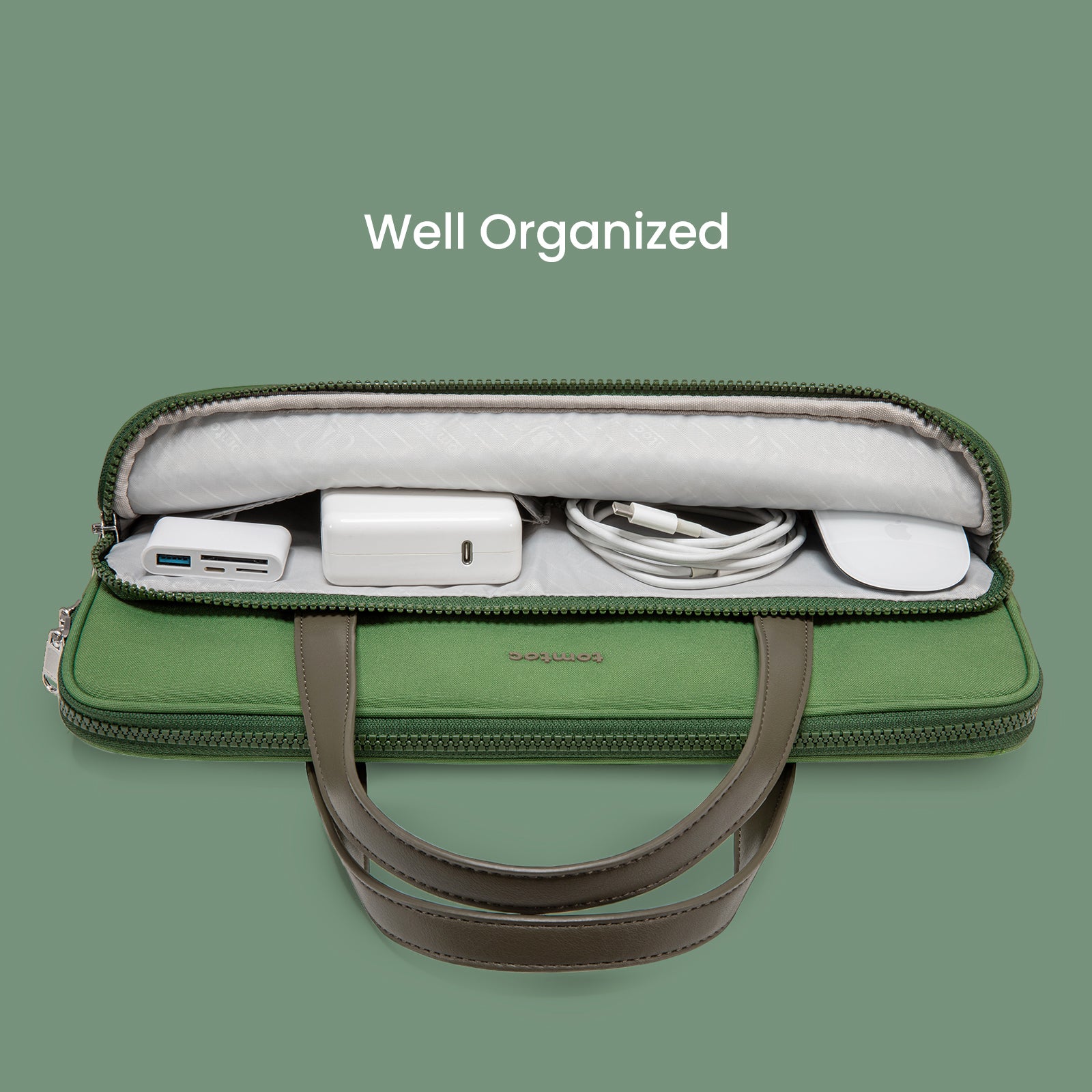 The-Her A11 Laptop Handbag 14" - Green