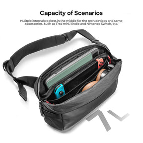 tomtoc 11 Inch Compact Minimalist EDC Sling Bag / Crossbody Bag / Shoulder Bag / Men Bag - Black