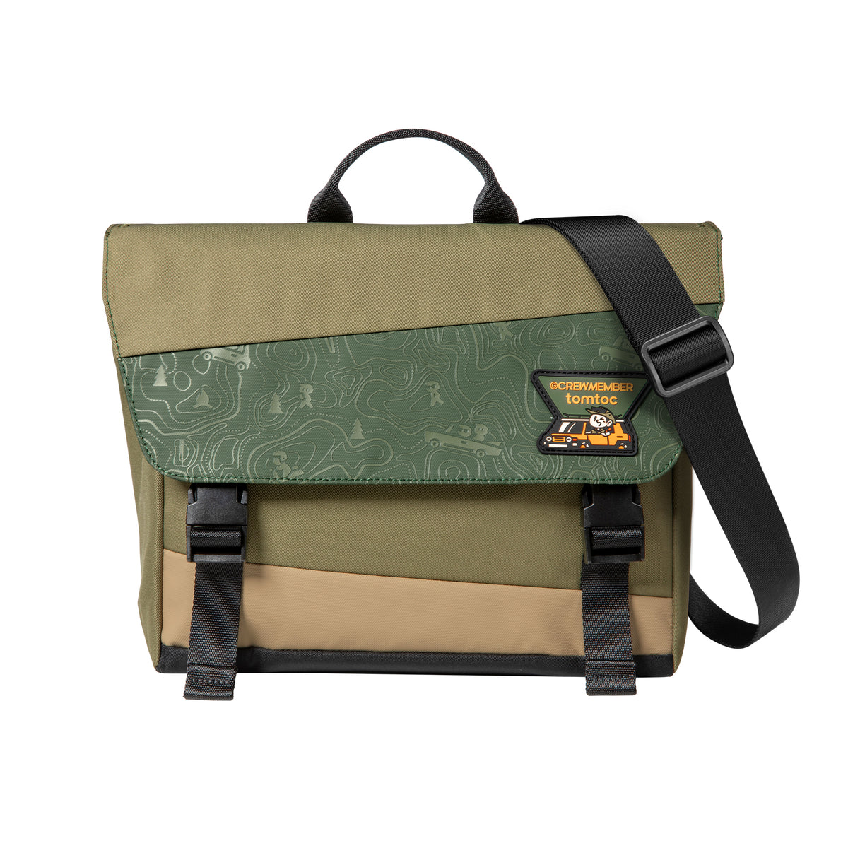 tomtoc G-Crew 11 Inch Water-Resistant Lightweight Casual Shoulder Bag / Messenger Bag / Small Satchel Bag - Green