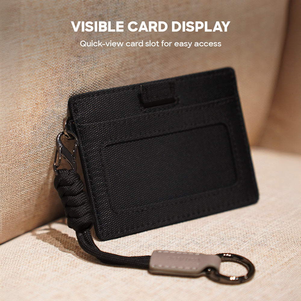 tomtoc Card Holder for Men RFID Blocking Card Wallet Free Lanyard