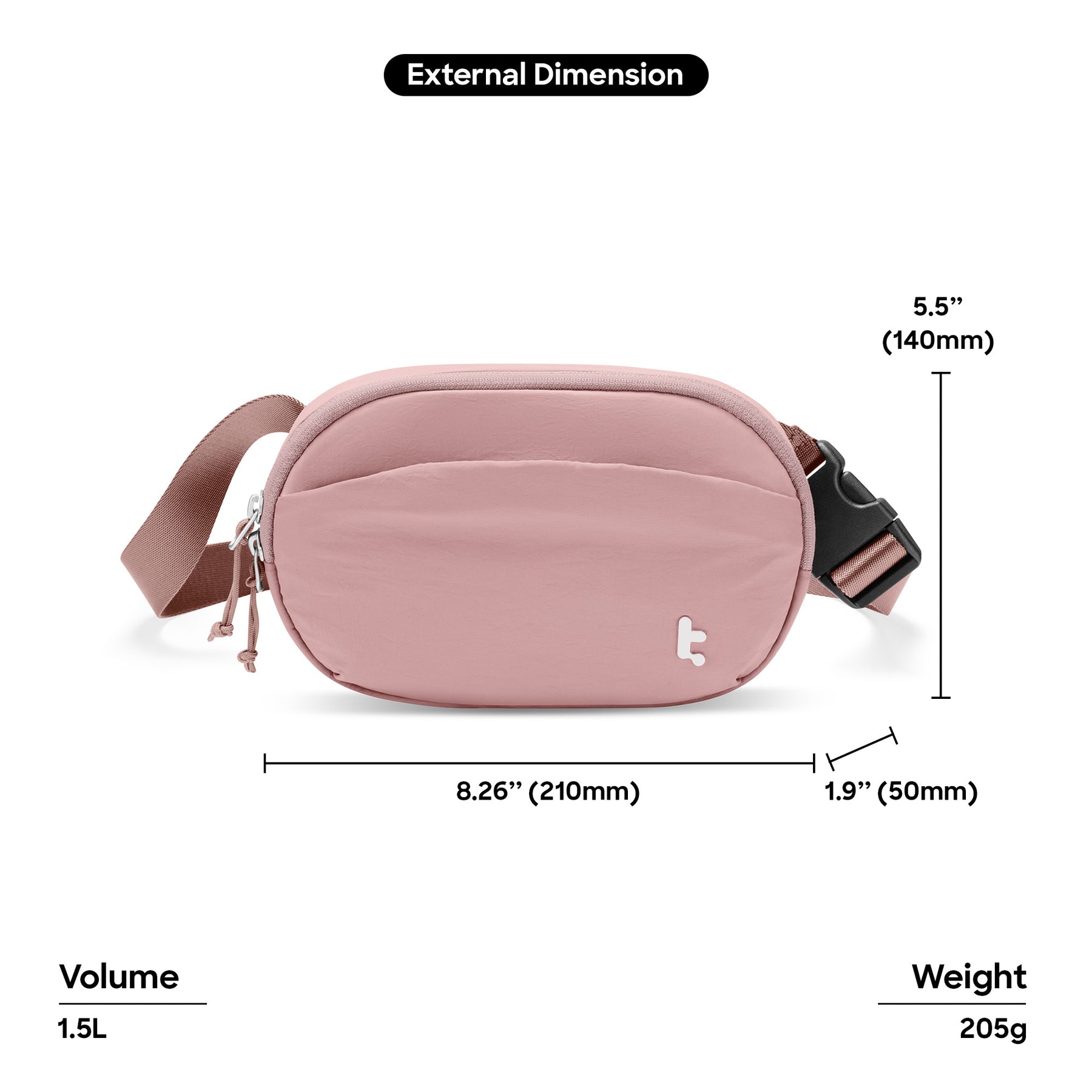 tomtoc T32 1.5L Slingbean Belt Bag / Crossbody Bag / Sling Bag / Waist Bag