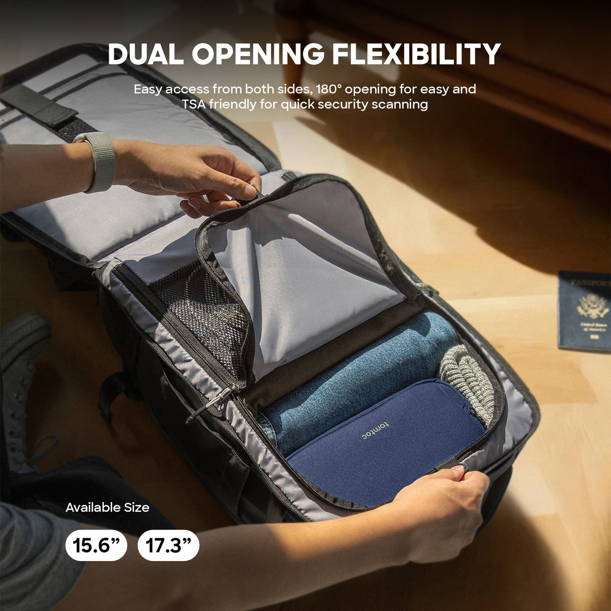 tomtoc Navigator-T66 Liteway Travel Laptop Backpack M - 40L